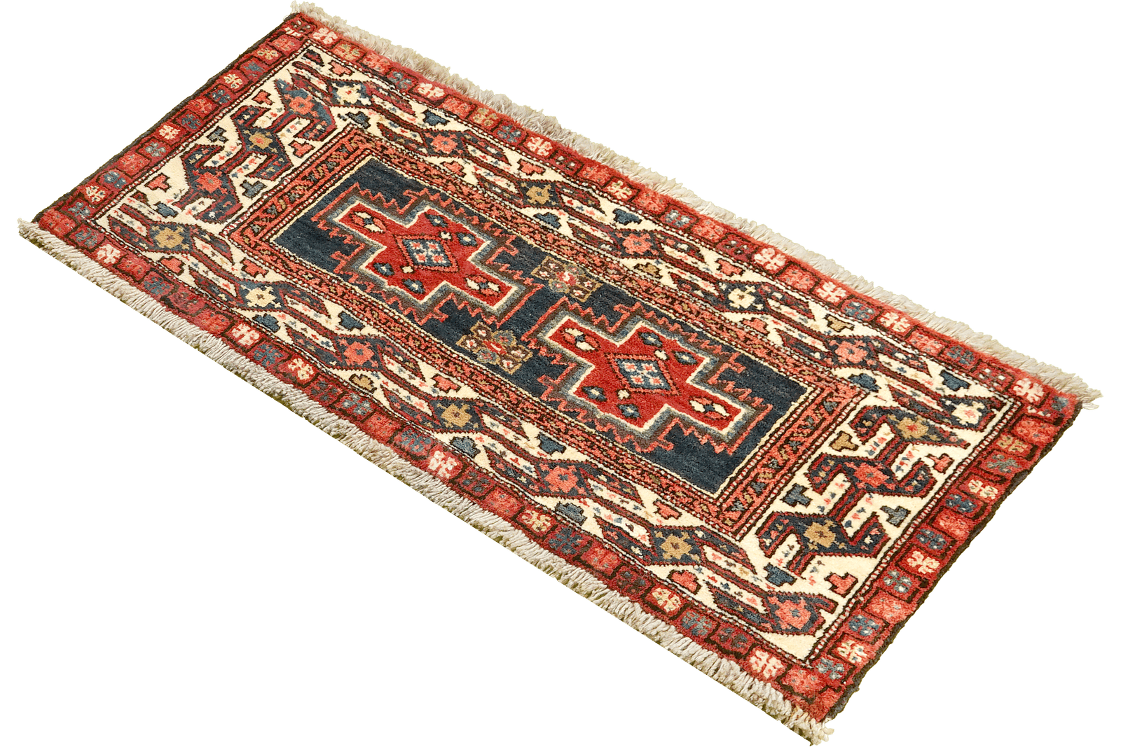 Shahsavan — Hand-knotted, 106x53 cm, Blue, 100% Virgin Wool | View 5