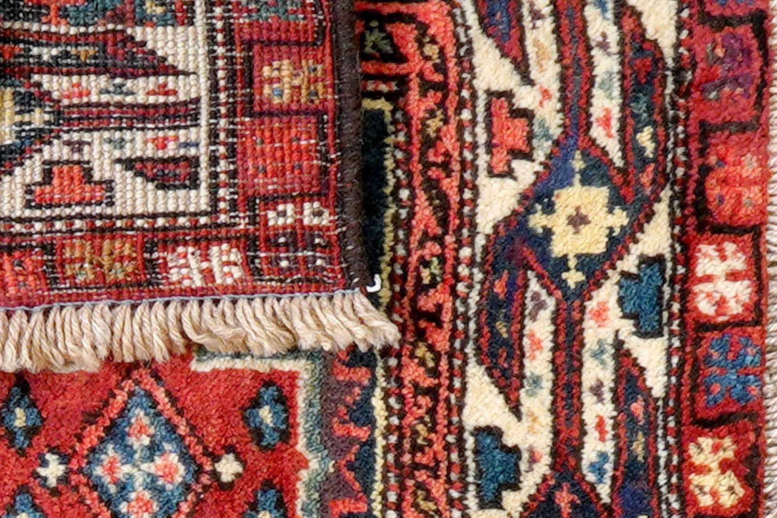 Shahsavan — Hand-knotted, 106x53 cm, Blue, 100% Virgin Wool | View 7
