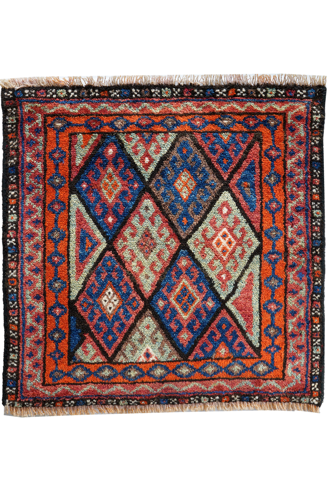 Gashgai — Hand-knotted, 66x67 cm, Multicolor, 100% Virgin Wool | Main view