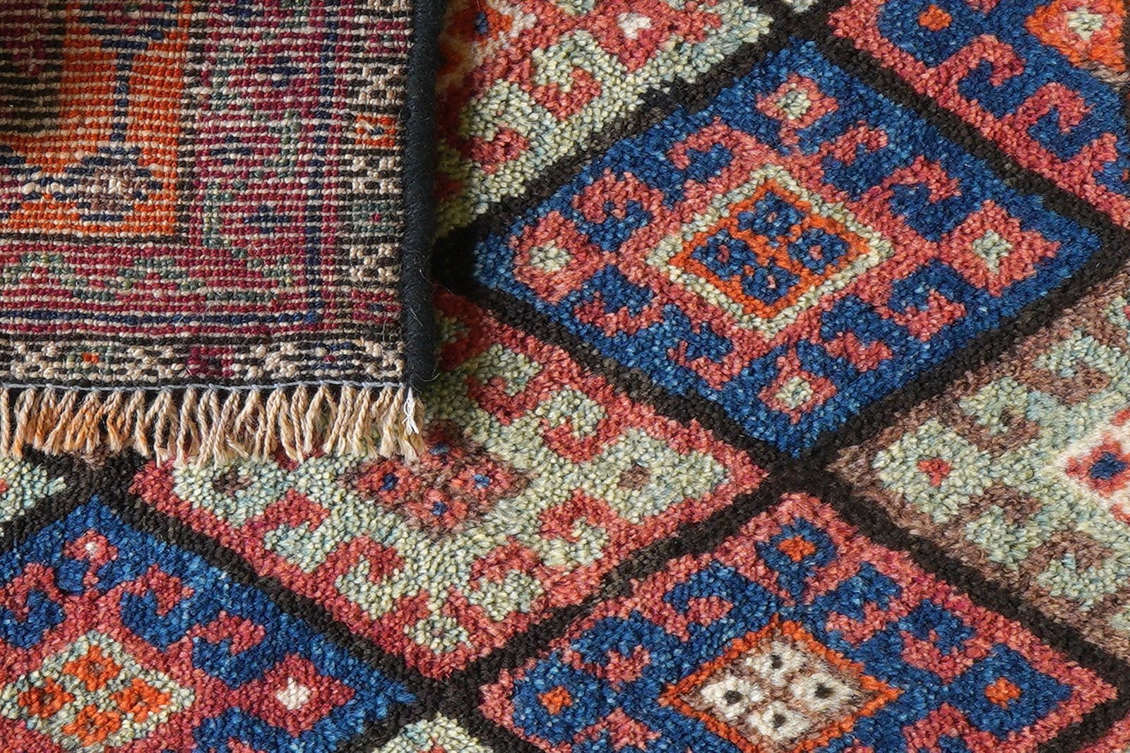 Gashgai — Hand-knotted, 66x67 cm, Multicolor, 100% Virgin Wool | View 7