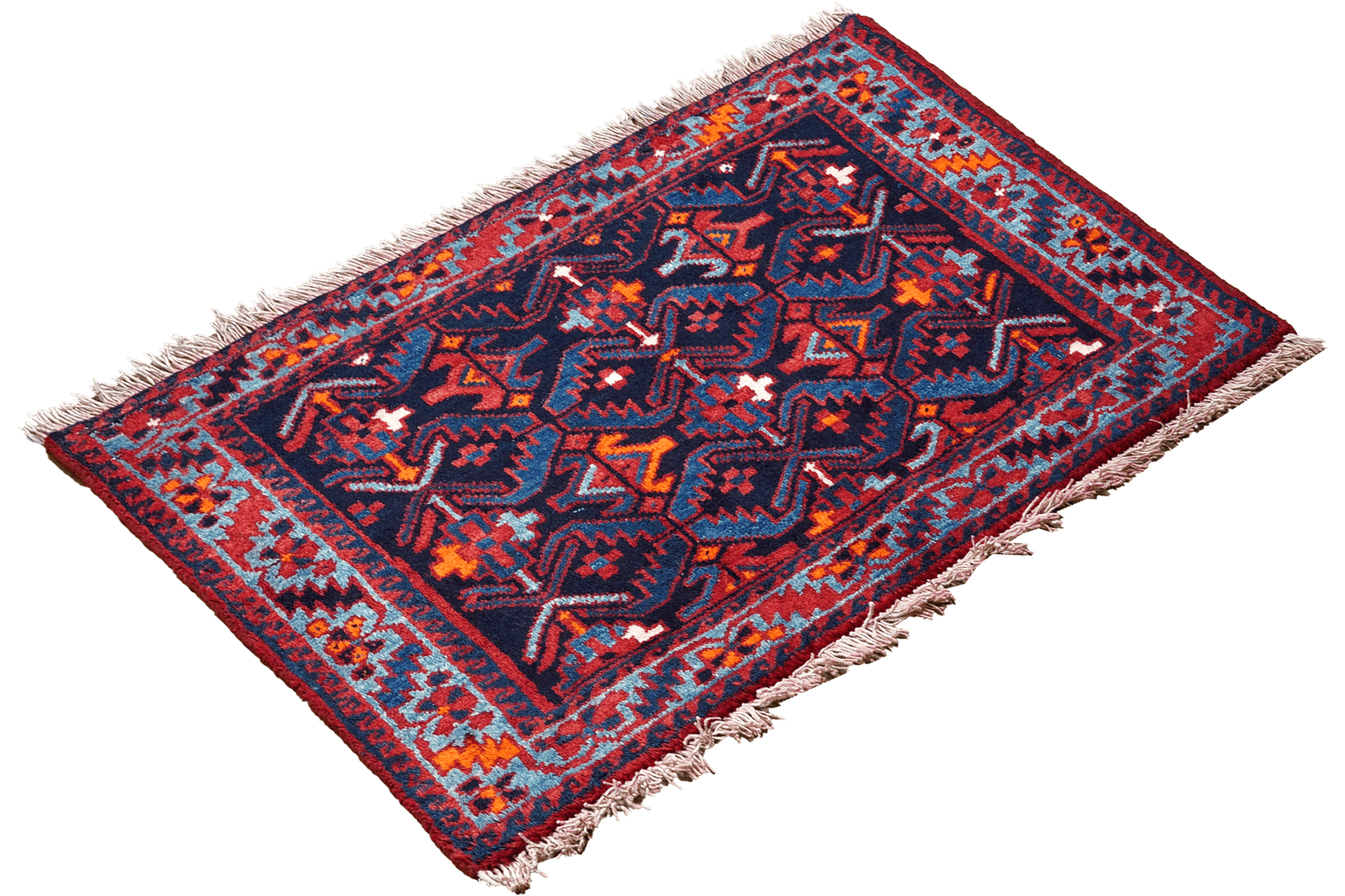 Afshar — Hand-knotted, 82x57 cm, Blue, 100% Virgin Wool | View 4