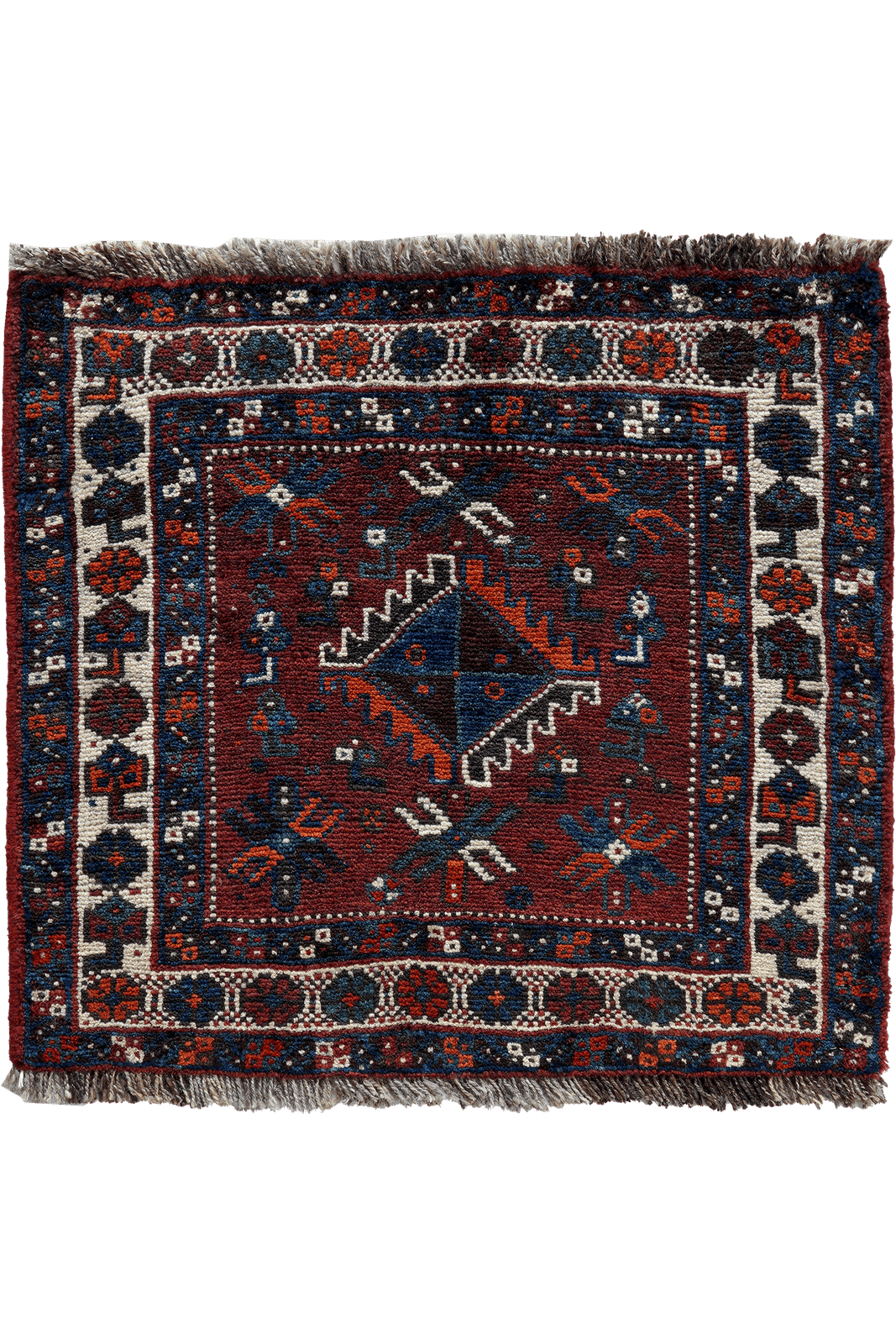 Gashgai — Hand-knotted, 63x57 cm, Multicolor, 100% Virgin Wool | Main view