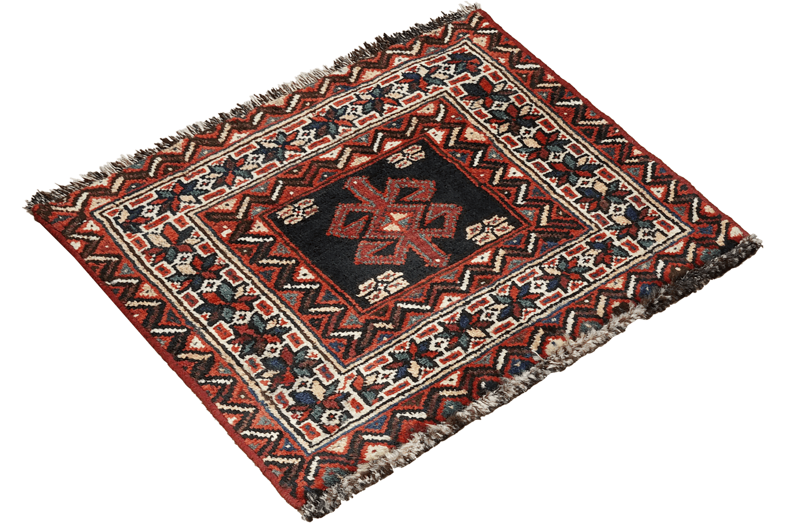 Gashgai — Hand-knotted, 63x57 cm, Blue, 100% Virgin Wool | View 4