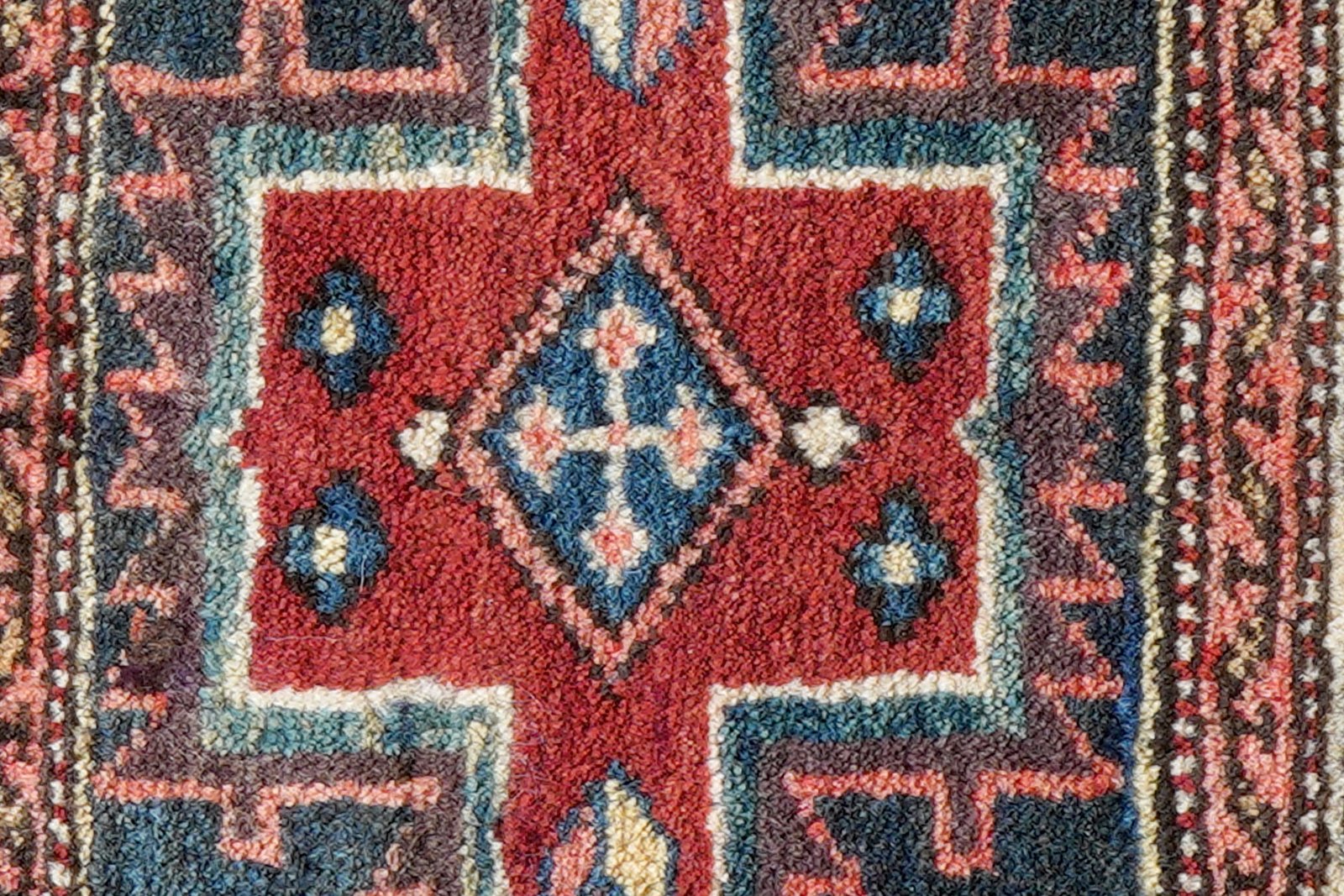 Shahsavan — Hand-knotted, 51x55 cm, Blue, 100% Virgin Wool | View 6