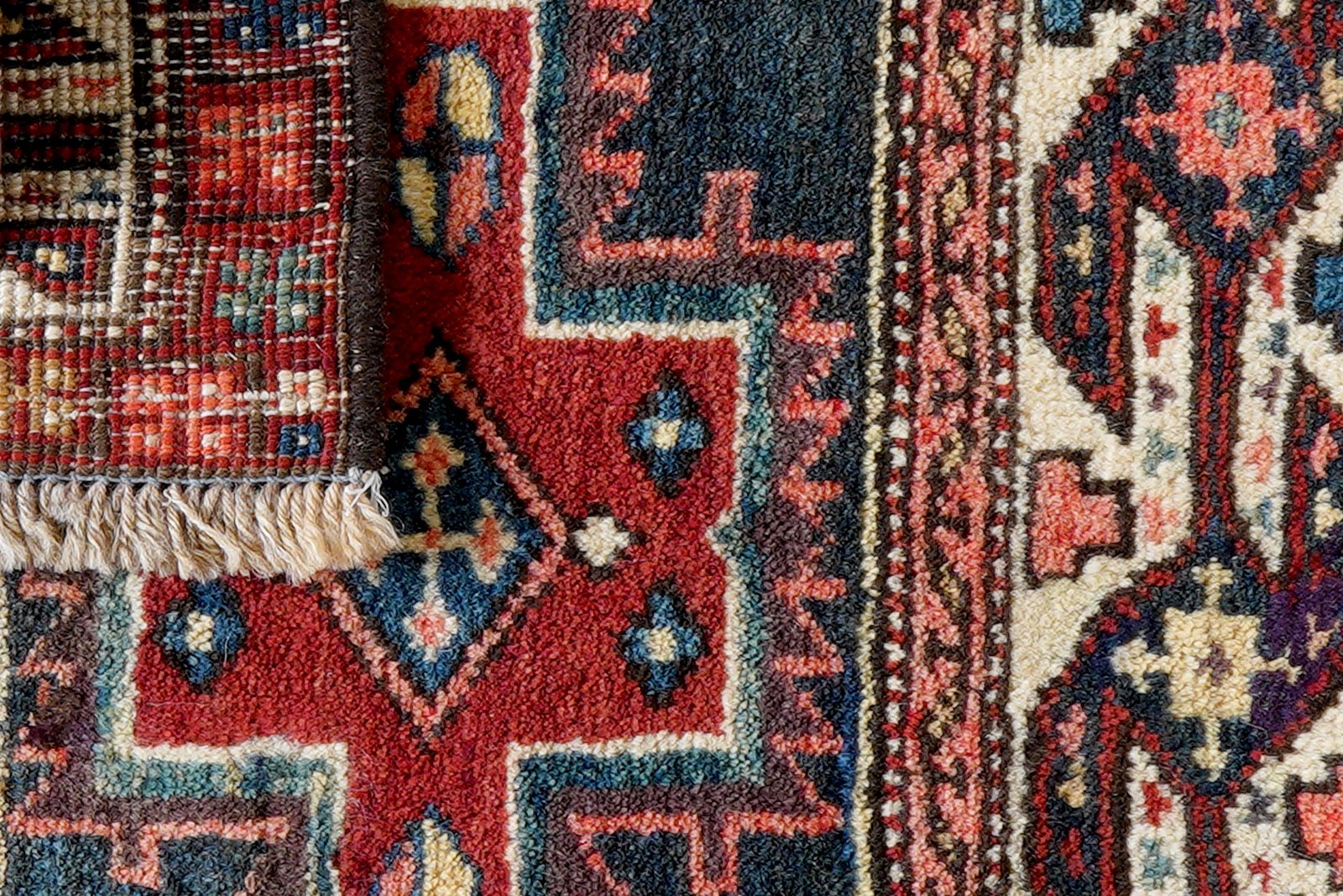 Shahsavan — Hand-knotted, 51x55 cm, Blue, 100% Virgin Wool | View 7