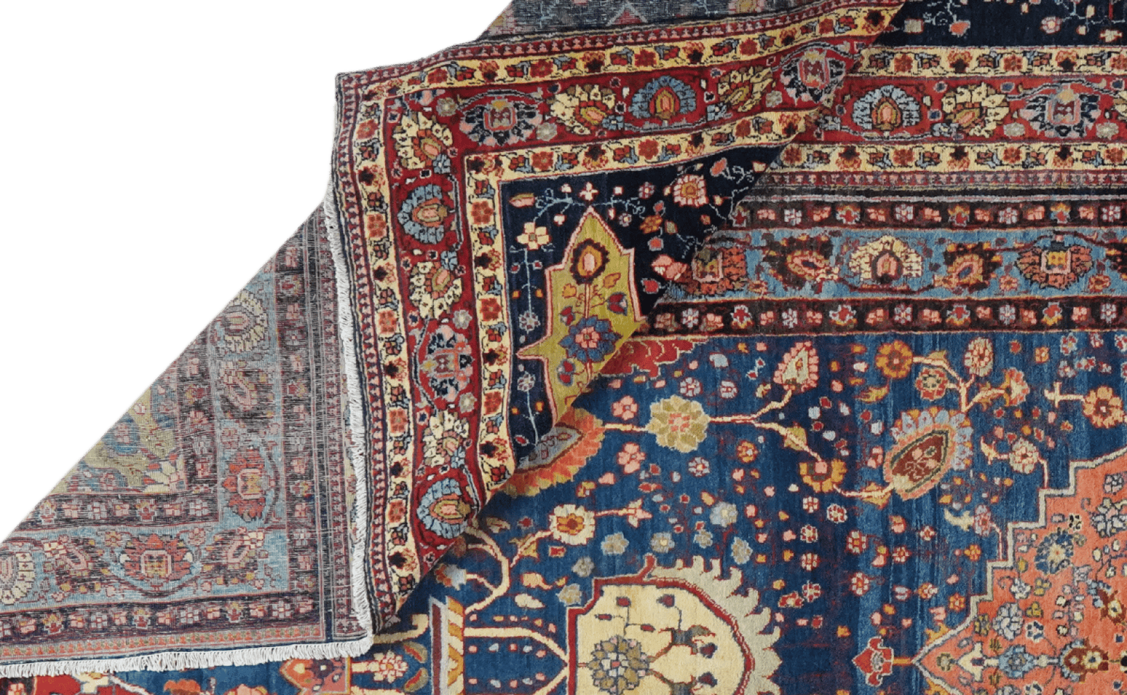 Tabriz — Hand-knotted, 351x410 cm, Beige, 100% Virgin Wool | View 5