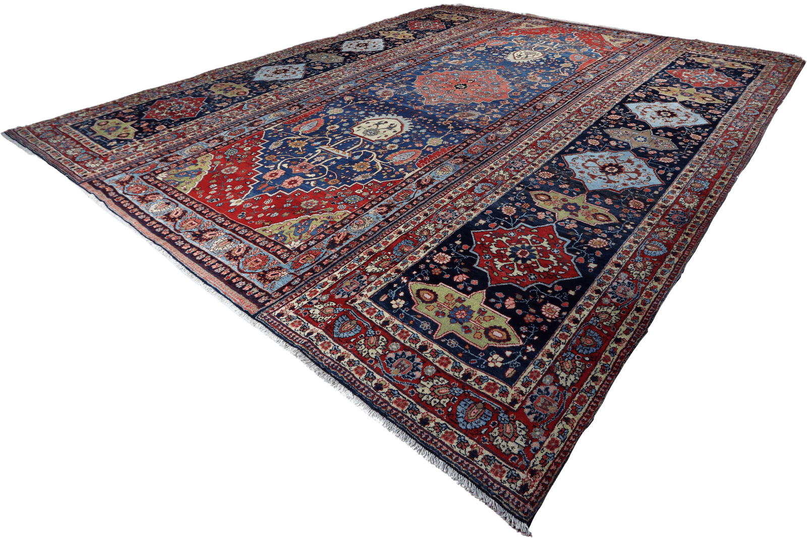 Tabriz — Hand-knotted, 351x410 cm, Beige, 100% Virgin Wool | View 6