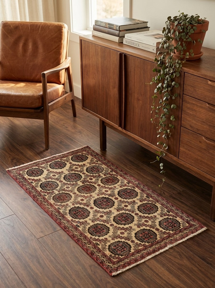 Heritage — Hand-knotted, 89x165 cm, Brown, 100% Virgin Wool | Back view