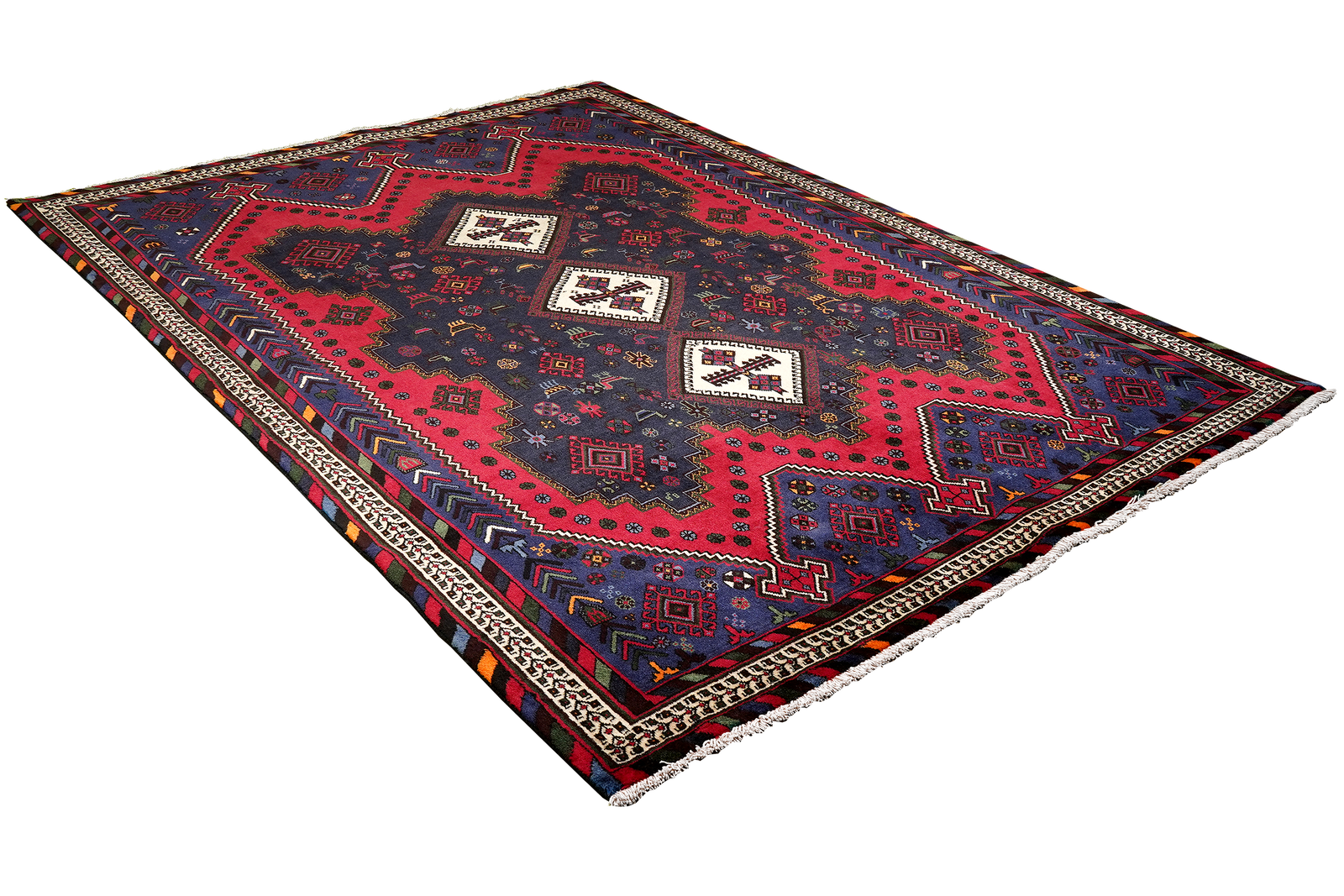 Afshar — Handgefertigt, 233x162 cm, Beige, 100% Virgin Wool | View 5
