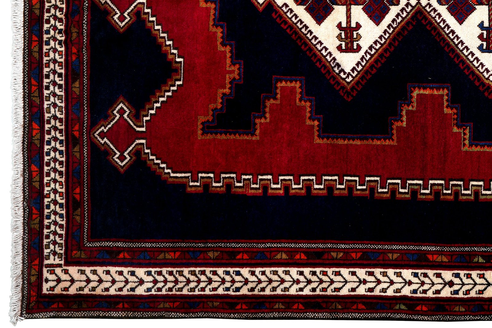 Afshar — Hand-knotted, 159x233 cm, Blue, 100% Virgin Wool | View 3