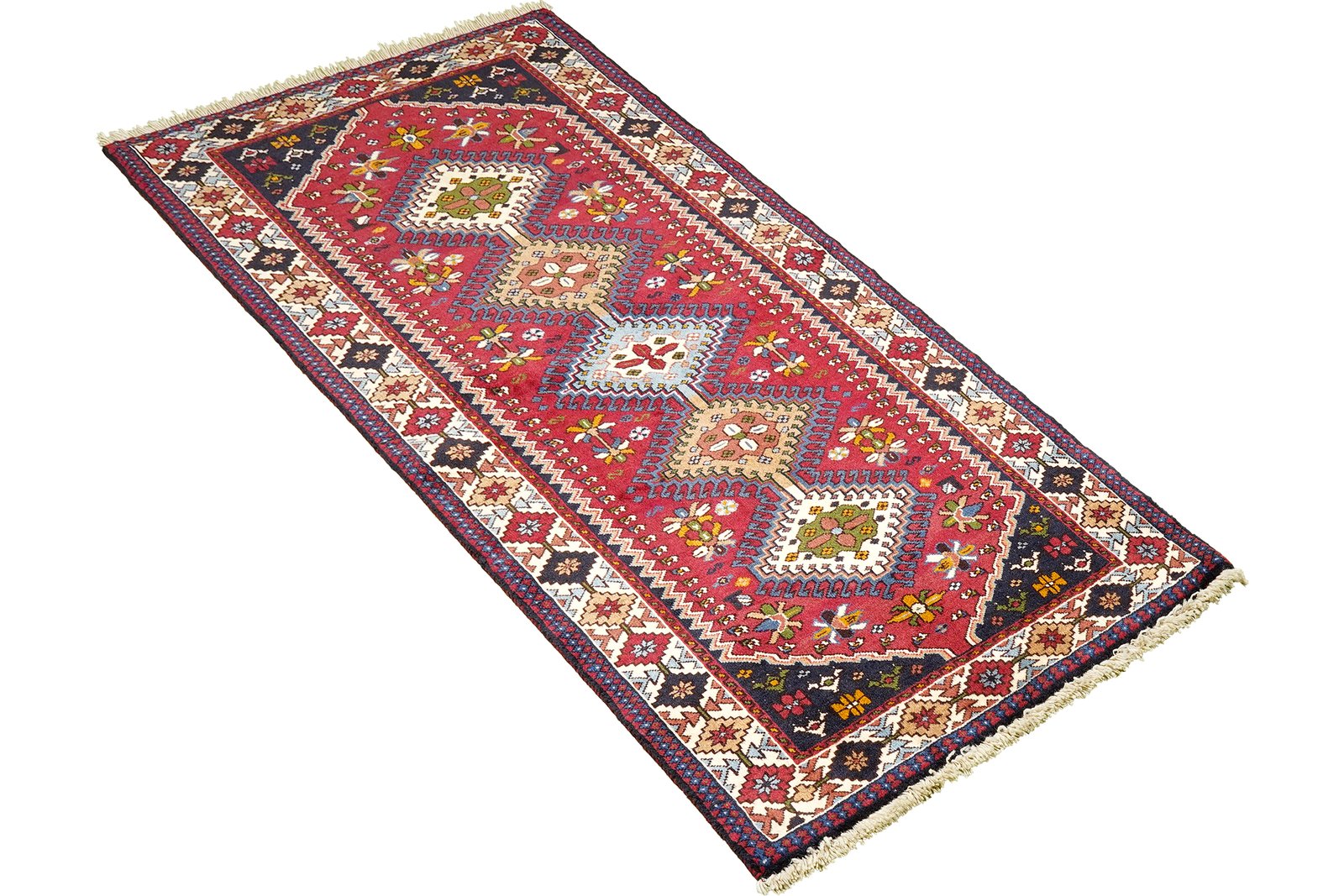 Yalameh — Hand-knotted, 84x191 cm, Red, 100% Virgin Wool | View 4