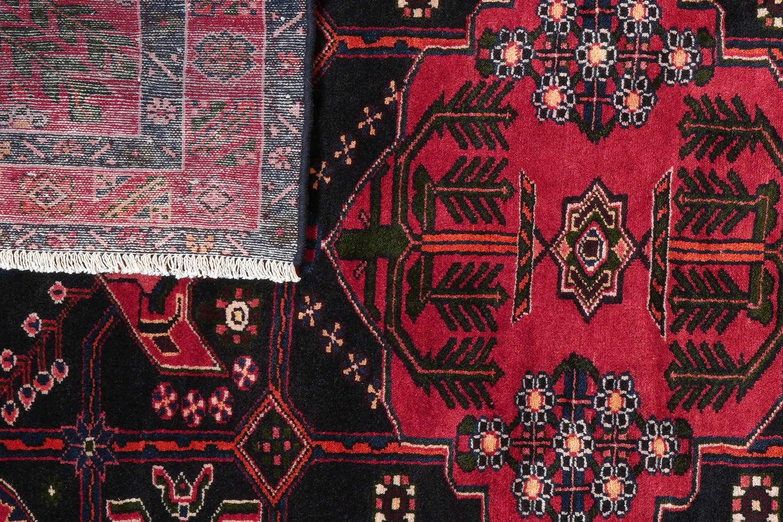 Shahsavan — Hand-knotted, 154x227 cm, Black, 100% Virgin Wool | View 7