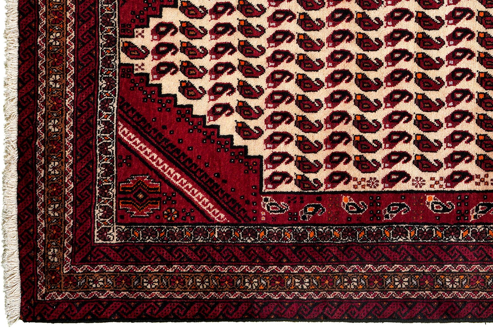 Belutch — Hand-knotted, 98x192 cm, Beige, 100% Virgin Wool | View 3