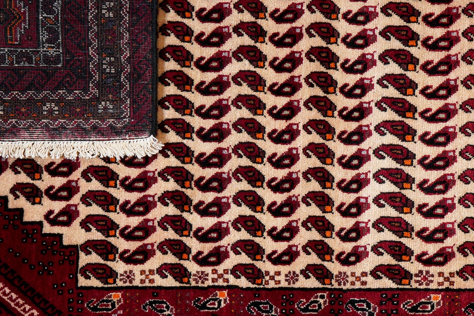 Belutch — Hand-knotted, 98x192 cm, Beige, 100% Virgin Wool | View 7