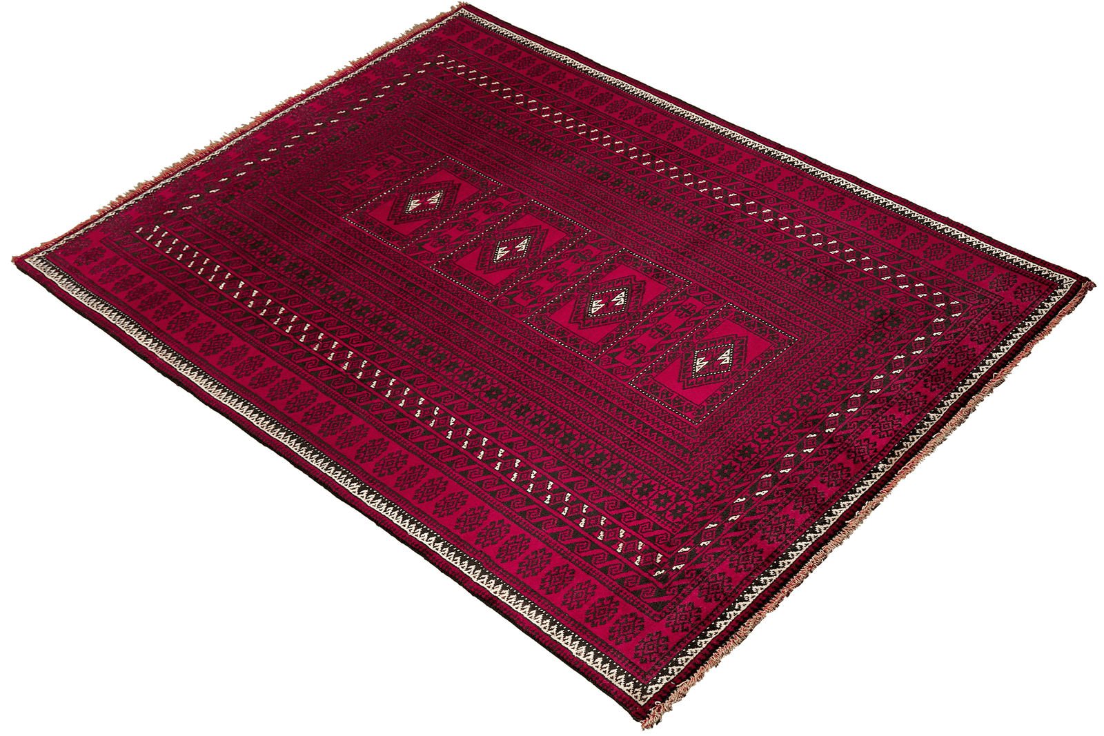 Belutch — Hand-knotted, 109x200 cm, Red, 100% Virgin Wool | View 4