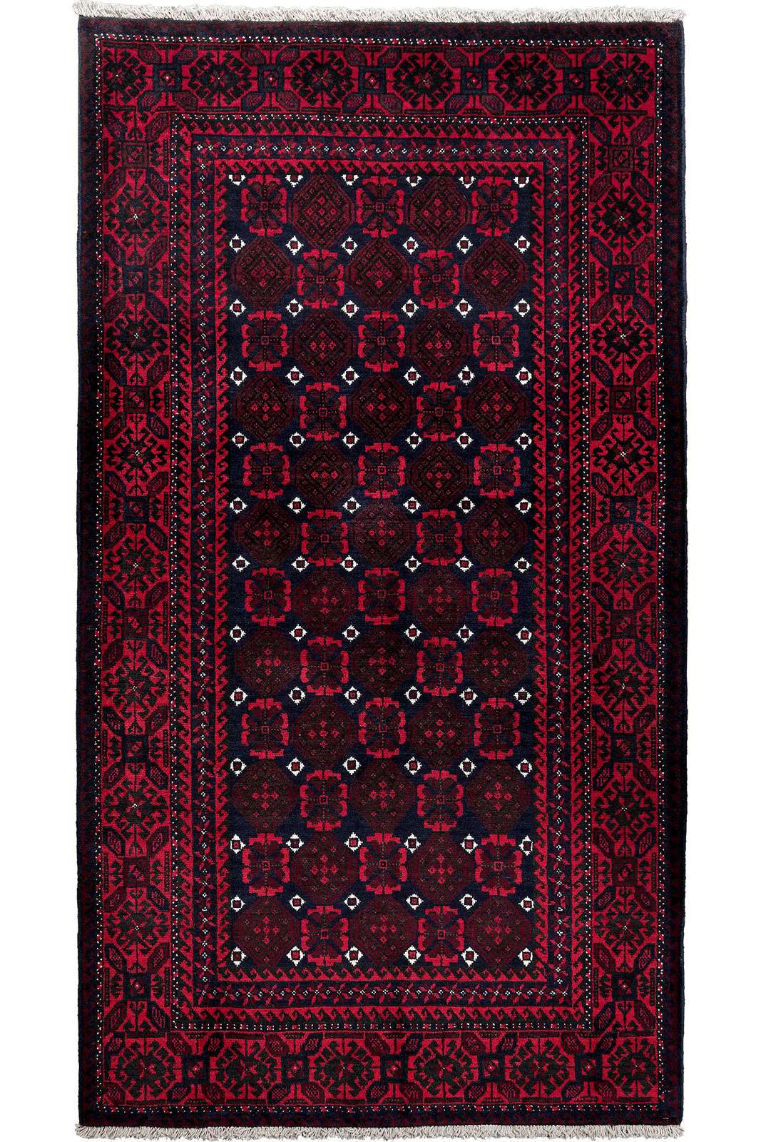 Belutch — Hand-knotted, 105x191 cm, Blue, 100% Virgin Wool | Main view