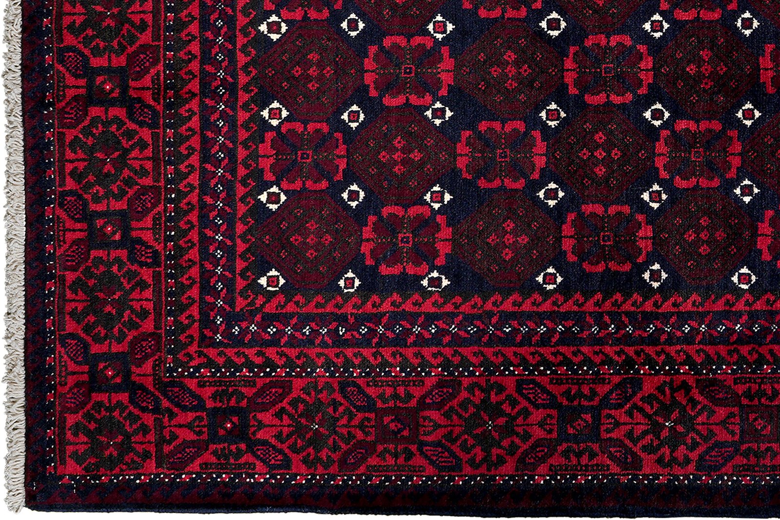 Belutch — Hand-knotted, 105x191 cm, Blue, 100% Virgin Wool | View 3