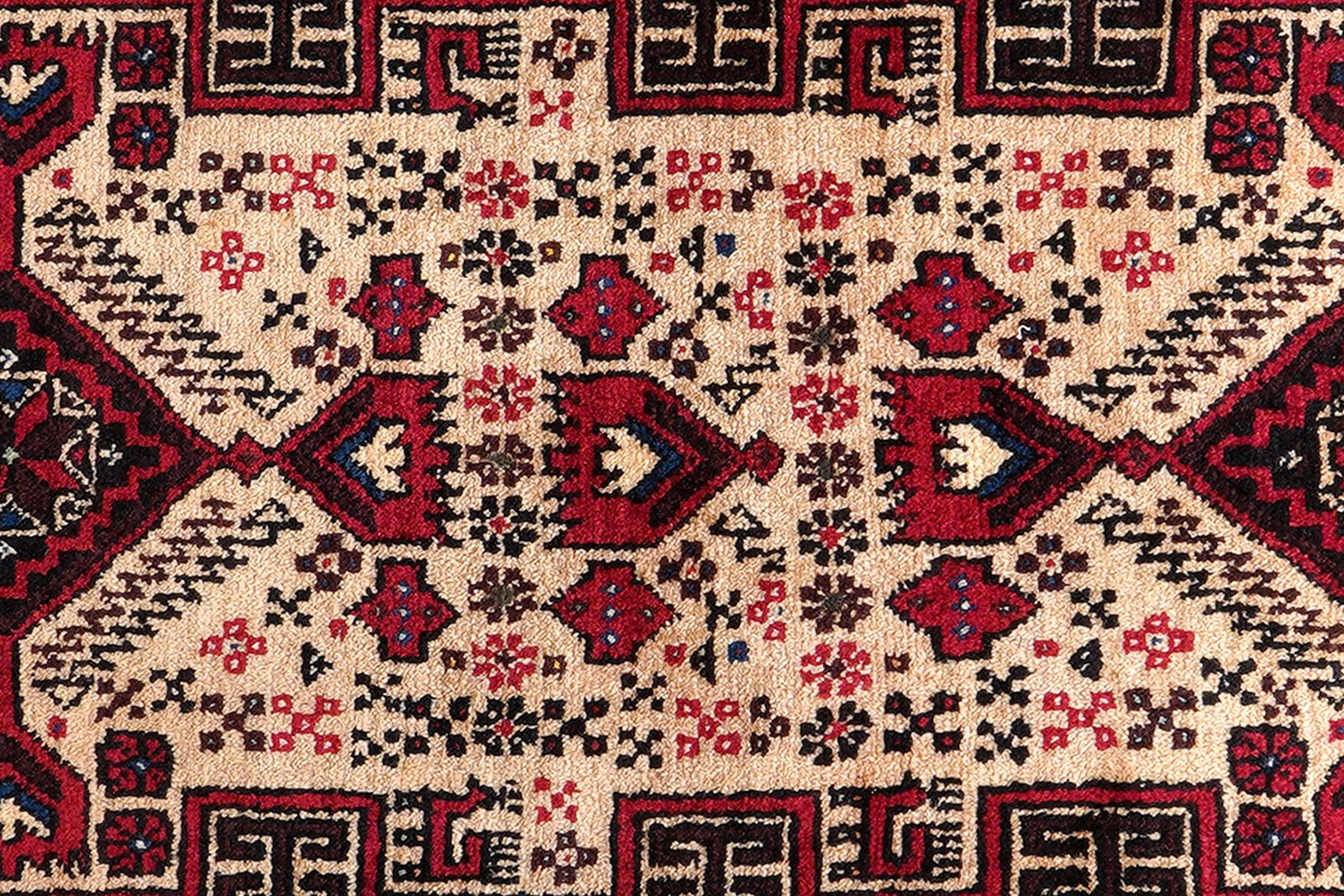 Belutch — Hand-knotted, 111x202 cm, Beige, 100% Virgin Wool | View 6
