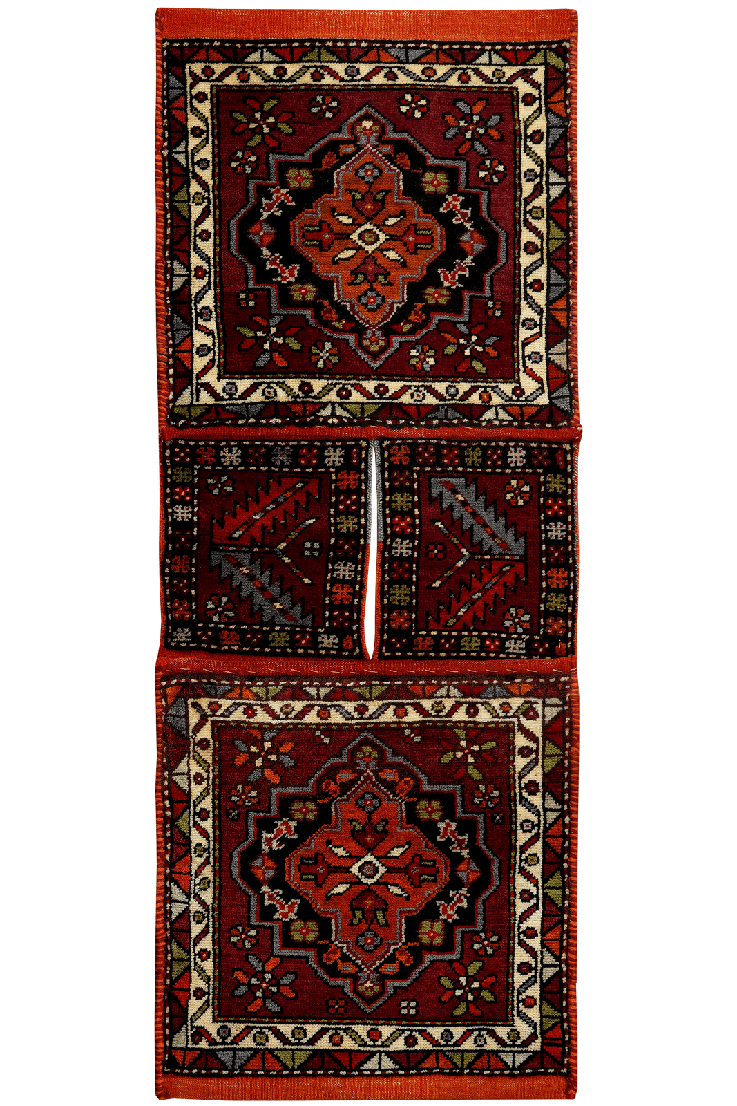 Khorjin — Handmade, 53x128 cm, Red, 100% Virgin Wool | Main view