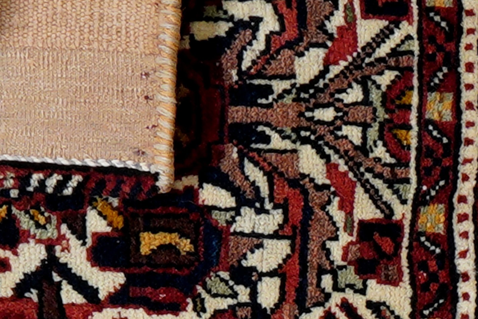Khorjin — Handmade, 40x87 cm, Beige, 100% Virgin Wool | View 8