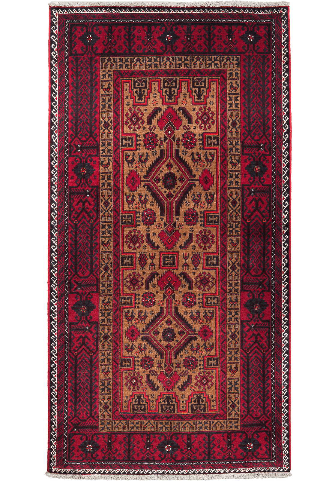 Belutch — Hand-knotted, 99x192 cm, Brown, 100% Virgin Wool | Main view