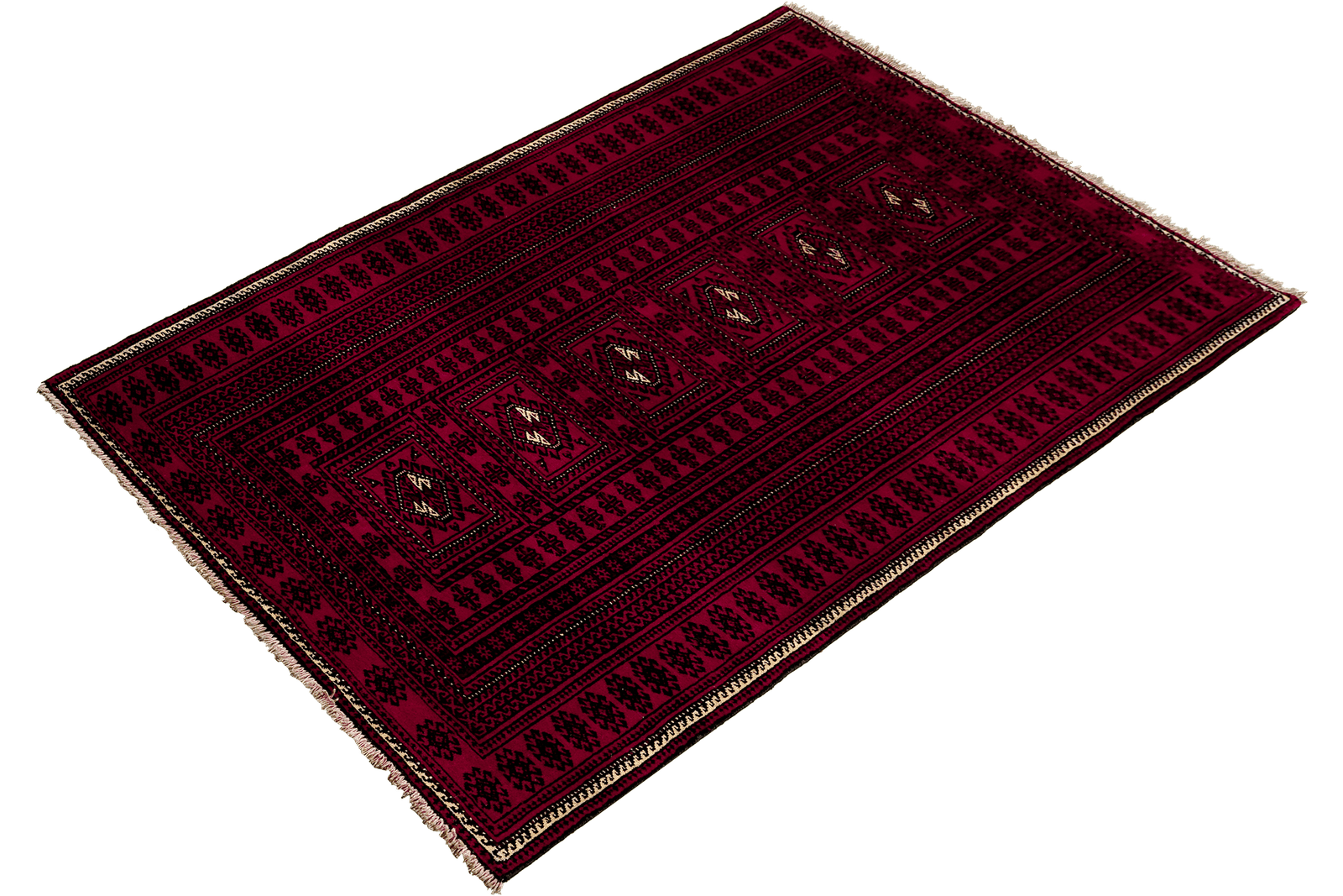 Belutch — Hand-knotted, 105x201 cm, Red, 100% Virgin Wool | View 5