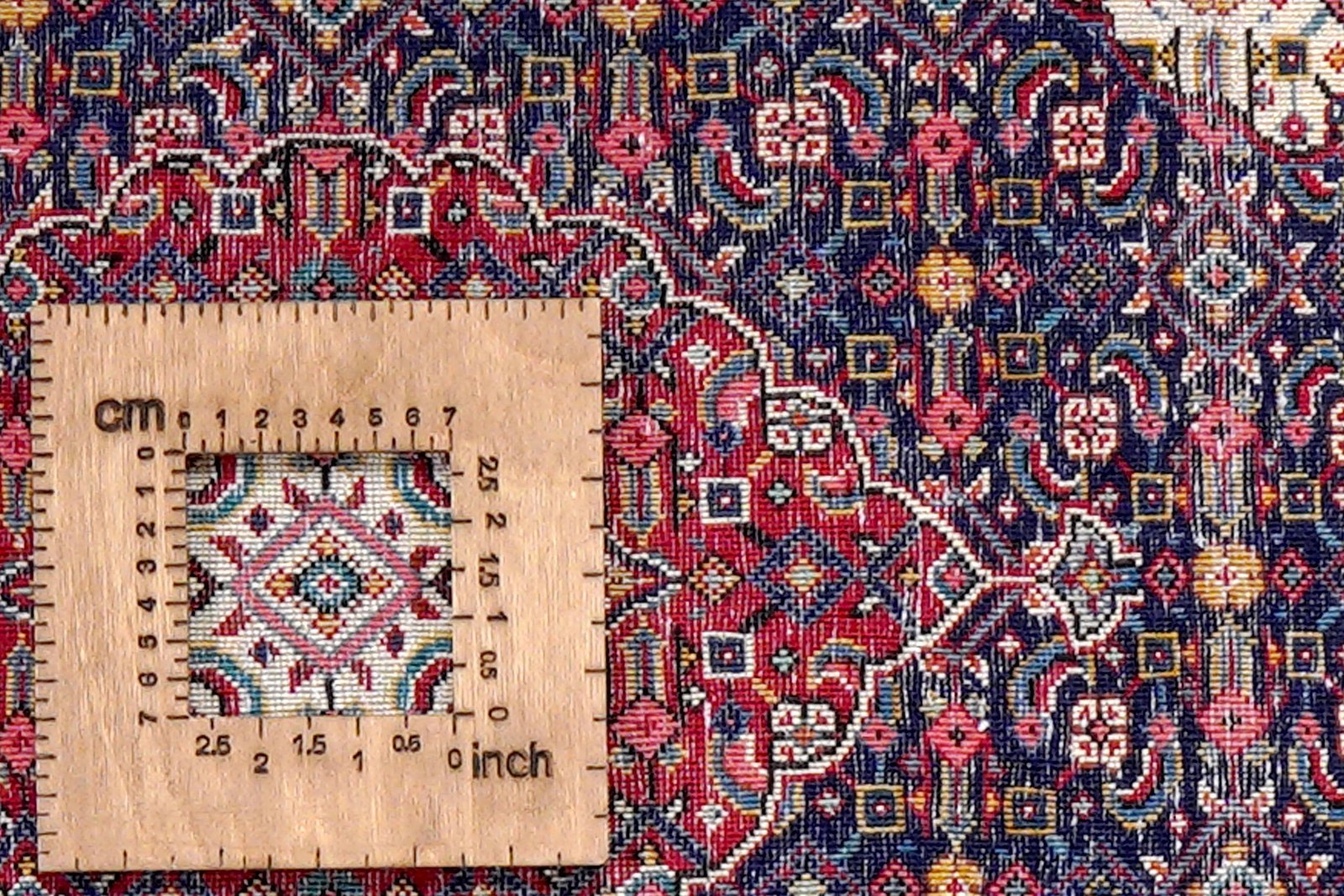 Sarough — Hand-knotted, 70x79 cm, Blue, 100% Virgin Wool | View 8