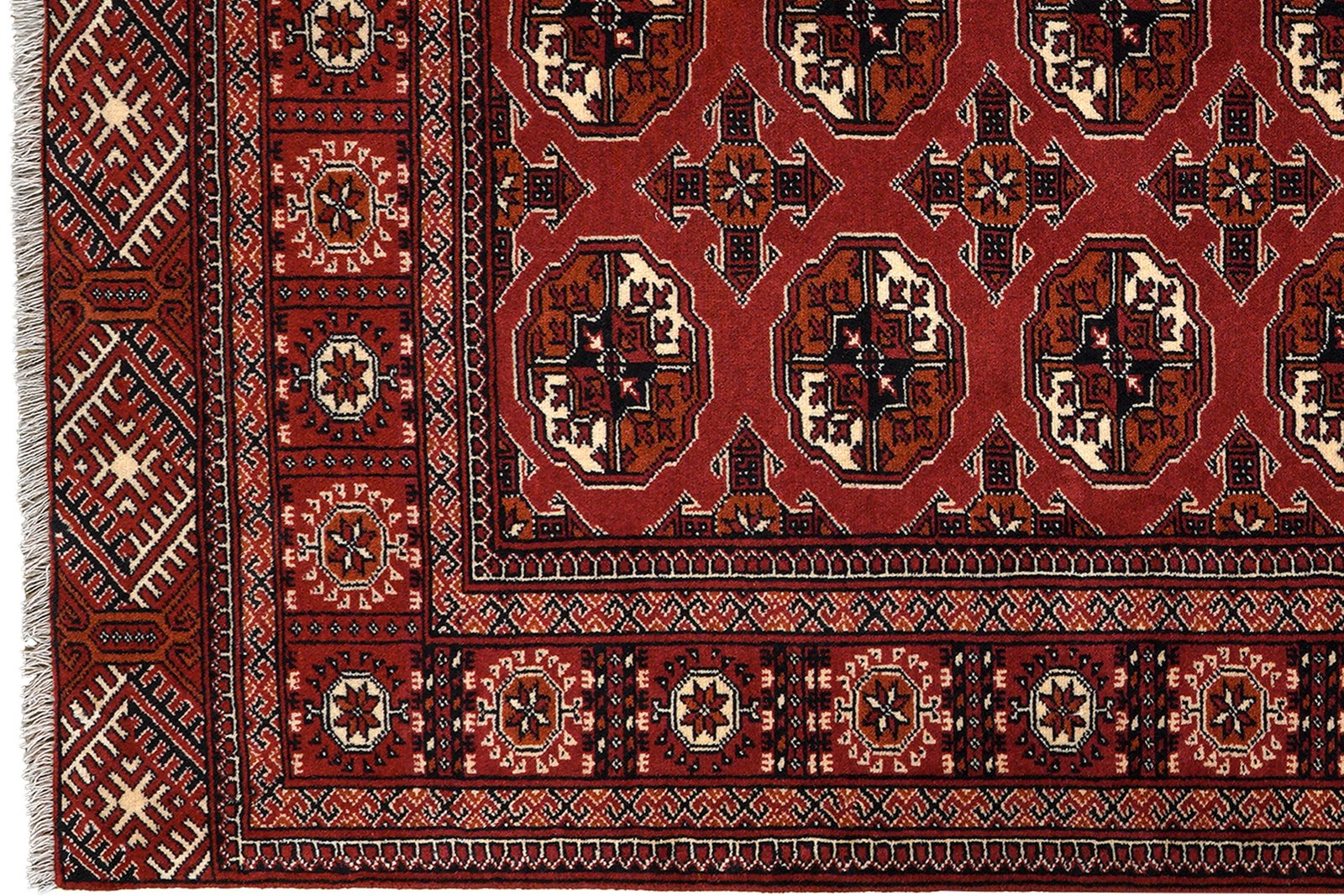 Turkman — Hand-knotted, 134x201 cm, Red, 100% Virgin Wool | View 3