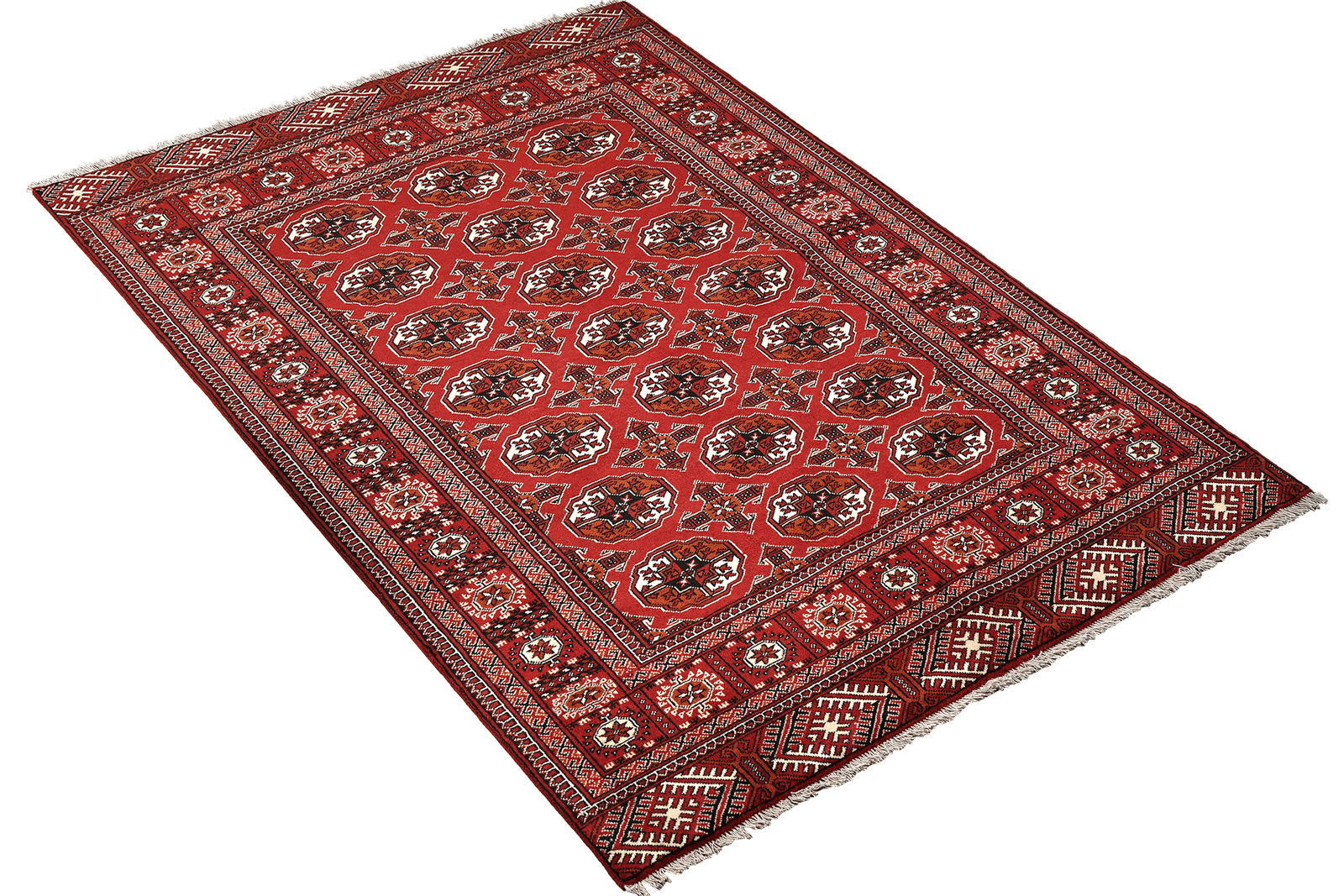 Turkman — Hand-knotted, 134x201 cm, Red, 100% Virgin Wool | View 4