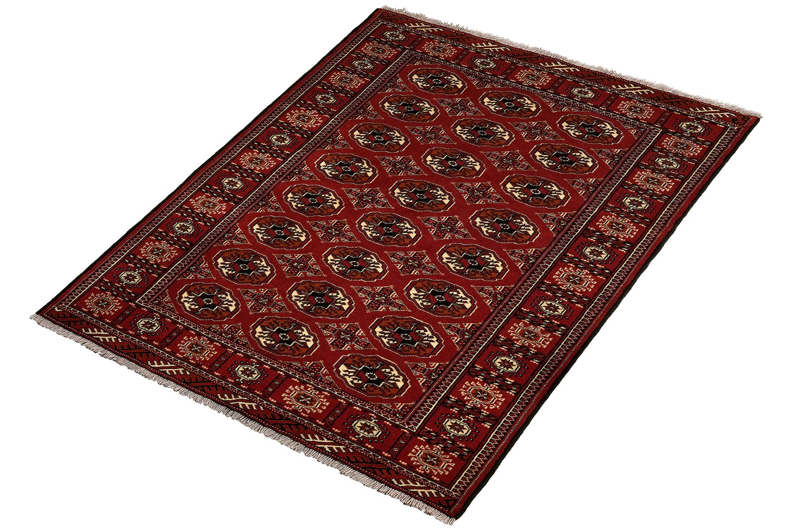 Turkman — Hand-knotted, 132x193 cm, Red, 100% Virgin Wool | View 5