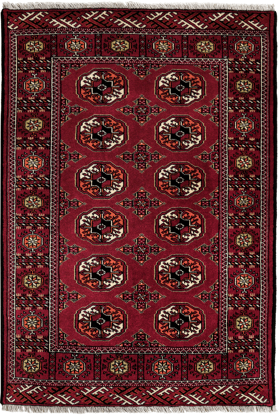Turkman — Hand-knotted, 101x145 cm, Red, 100% Virgin Wool | Main view