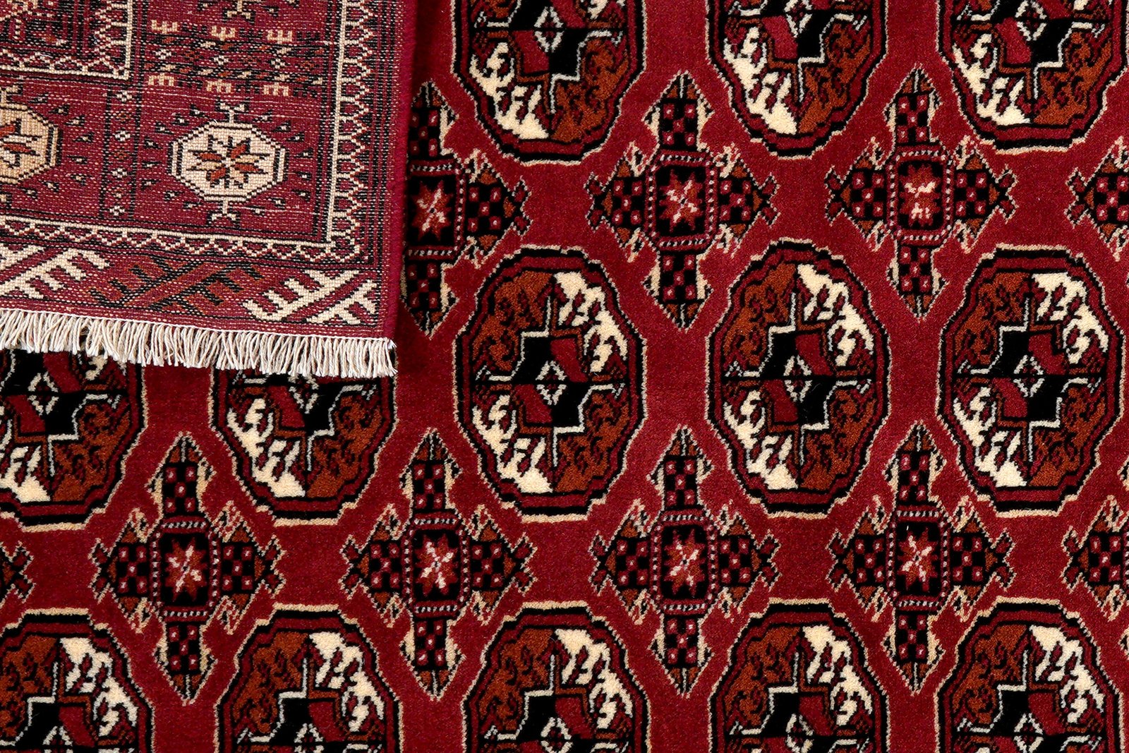 Turkman — Hand-knotted, 135x194 cm, Red, 100% Virgin Wool | View 7