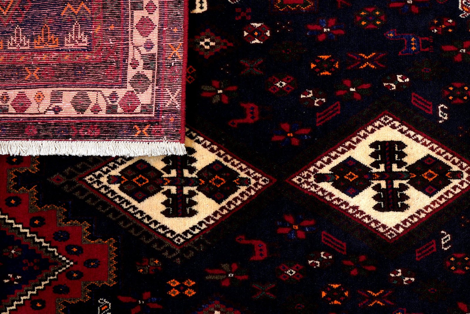 Afshar — Hand-knotted, 160x230 cm, Red, 100% Virgin Wool | View 7