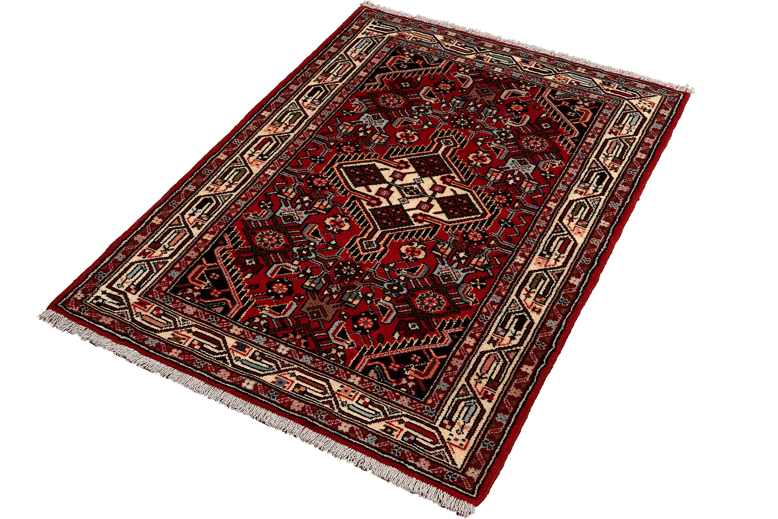 Assadabad — Hand-knotted, 81x130 cm, Red, 100% Virgin Wool | View 5