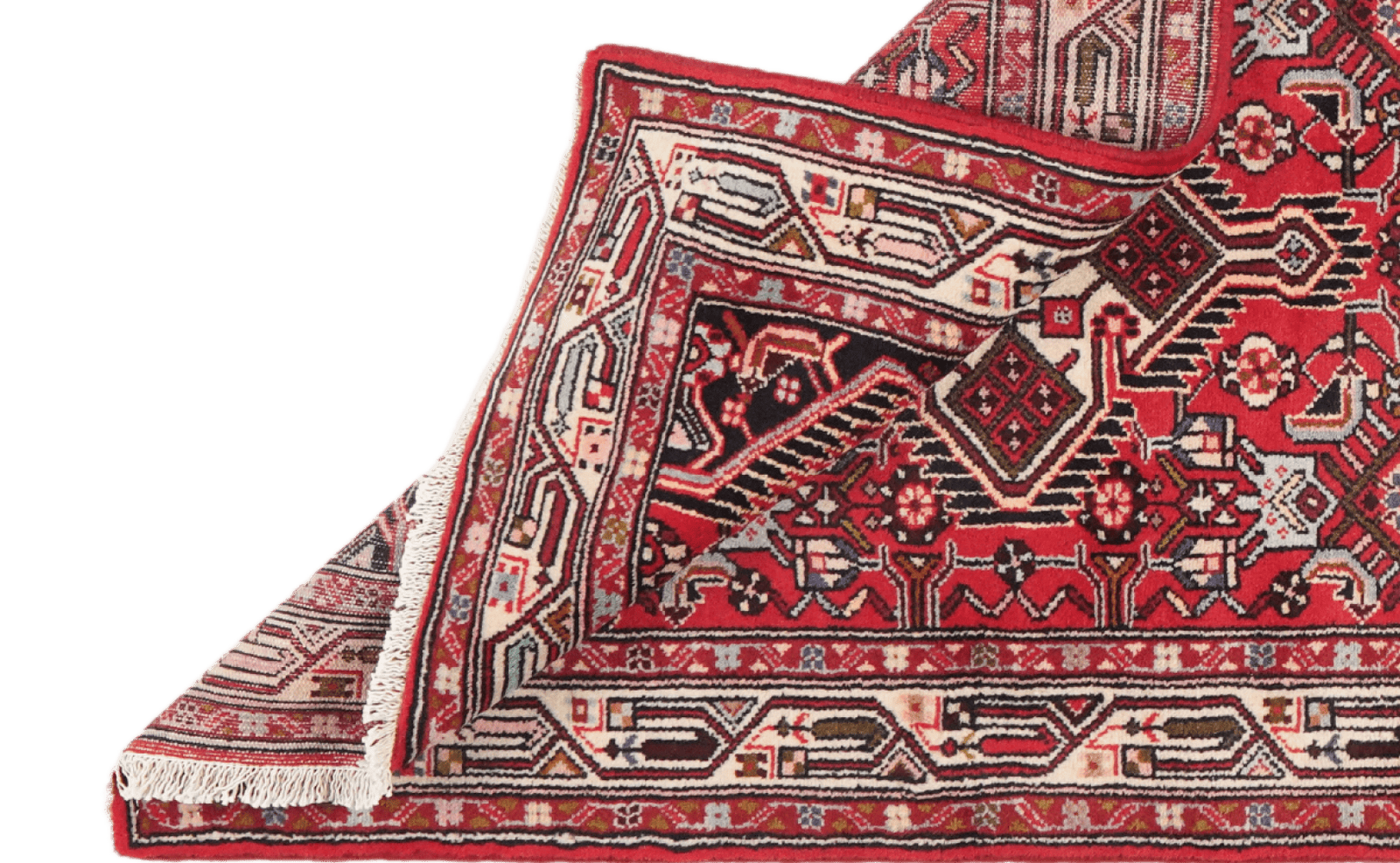 Assadabad — Hand-knotted, 81x127 cm, Red, 100% Virgin Wool | View 7