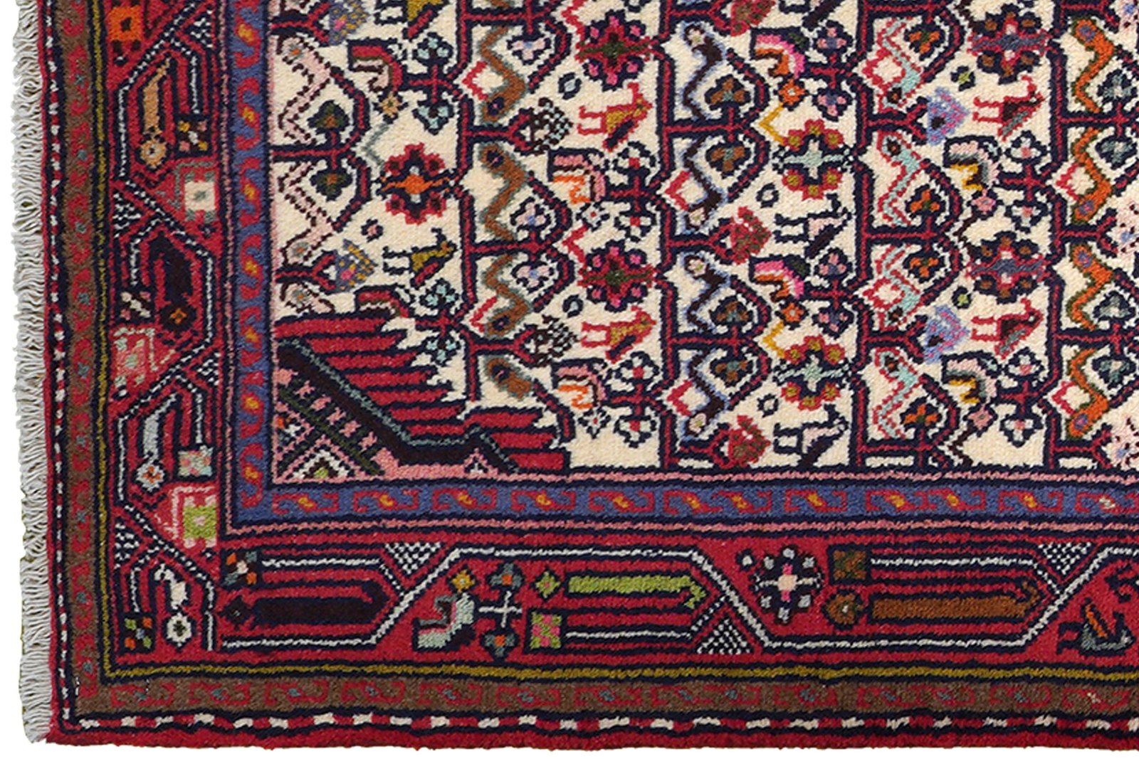 Assadabad — Hand-knotted, 83x215 cm, Beige, 100% Virgin Wool | View 3