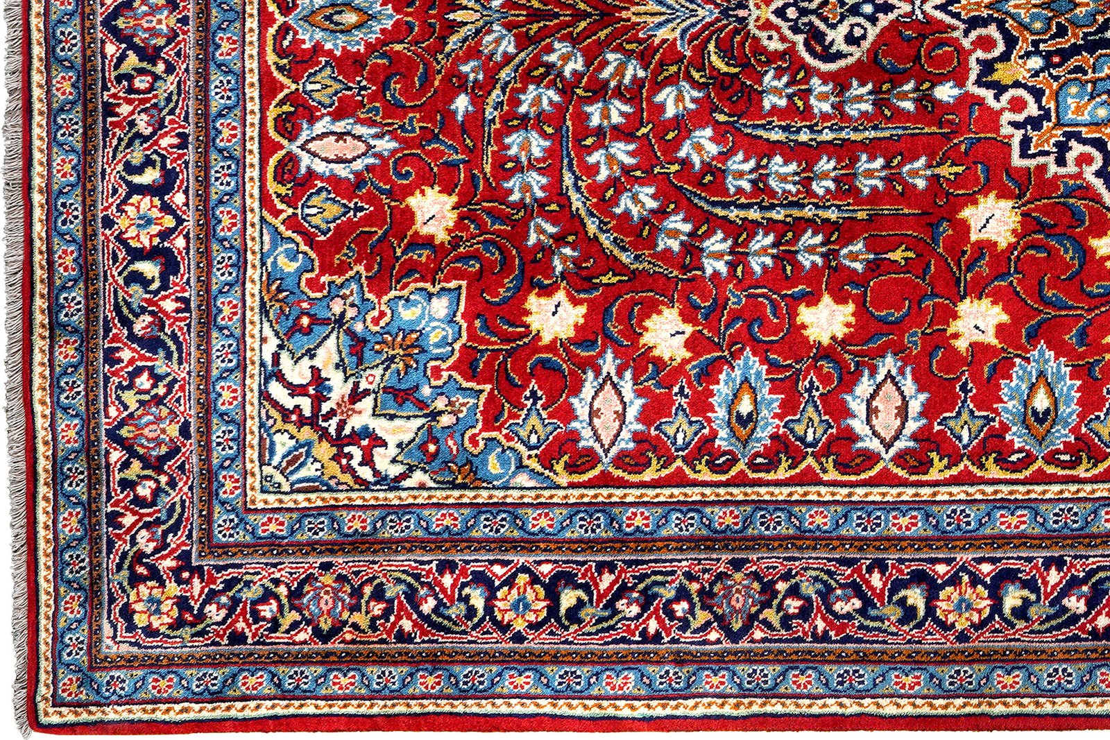 Sarough — Hand-knotted, 132x220 cm, Red, 100% Virgin Wool | View 3