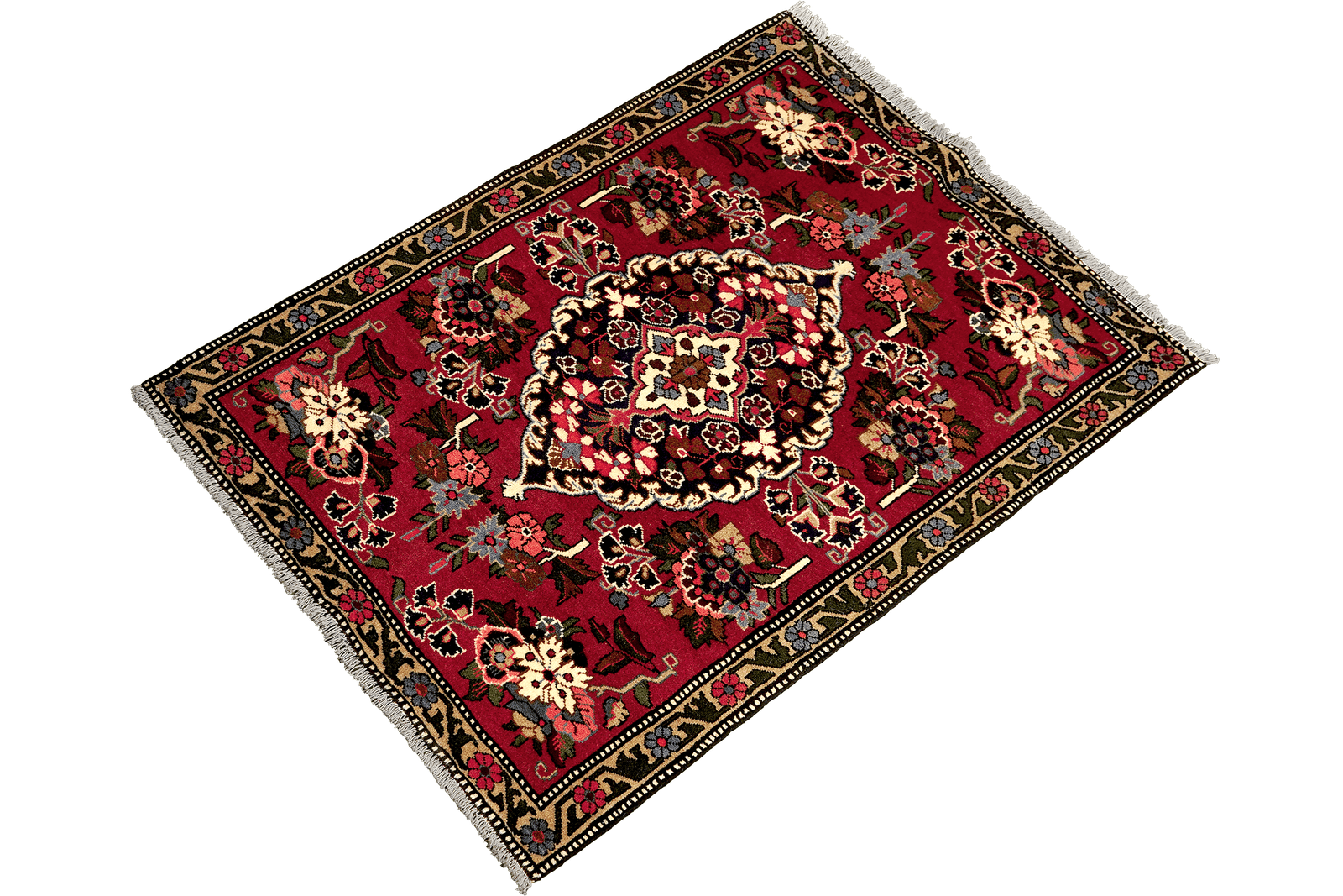 Saveh — Hand-knotted, 109x161 cm, Red, 100% Virgin Wool | View 5