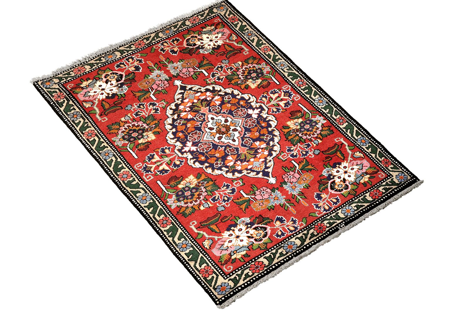 Saveh — Hand-knotted, 112x165 cm, Red, 100% Virgin Wool | View 4