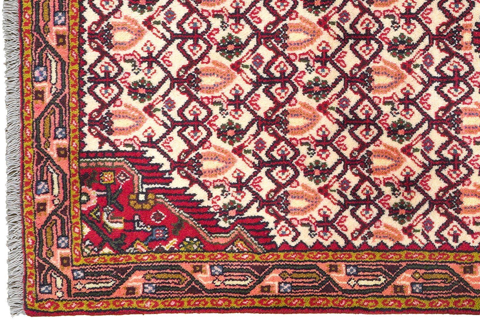 Assadabad — Hand-knotted, 81x195 cm, Beige, 100% Virgin Wool | View 3