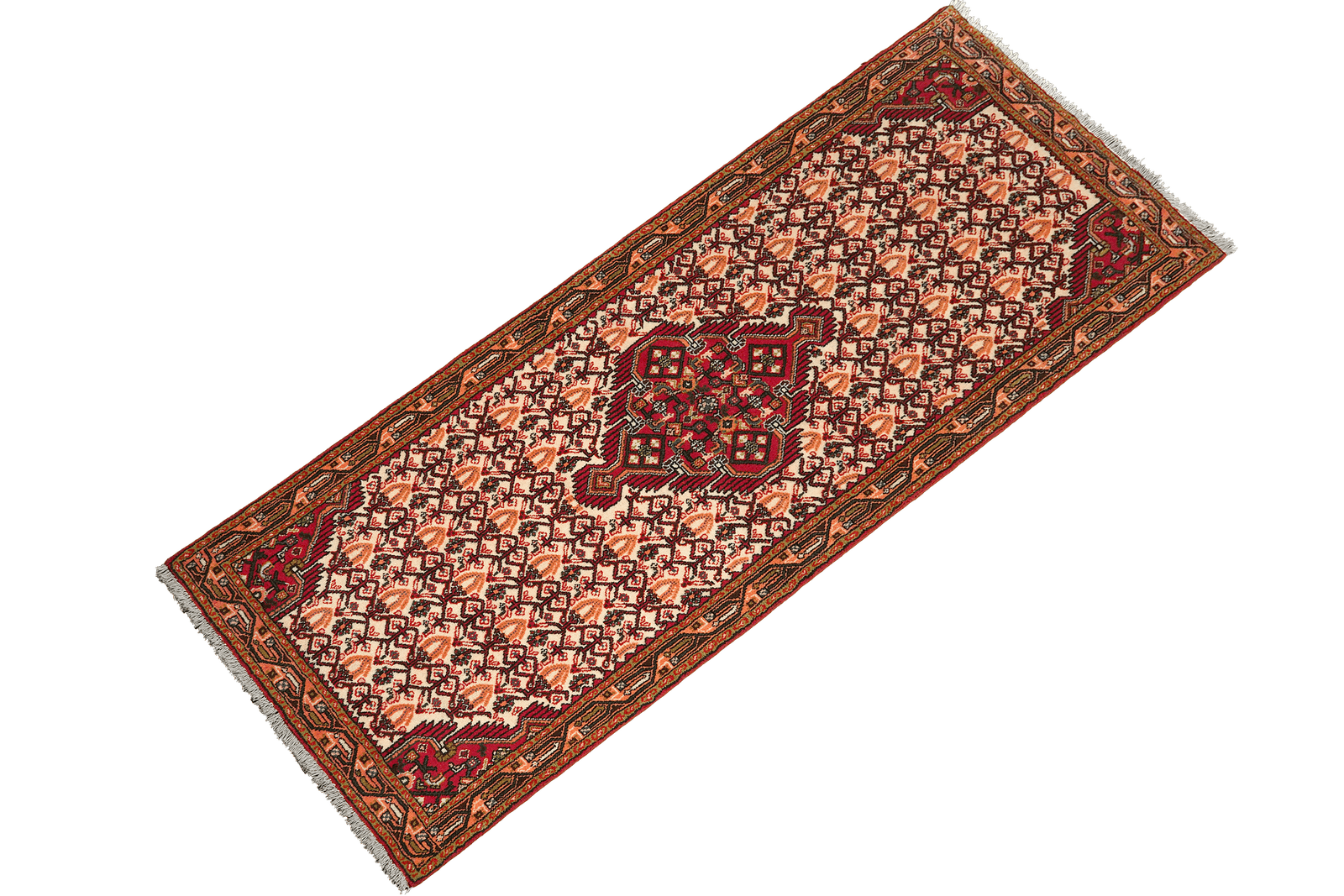 Assadabad — Hand-knotted, 81x195 cm, Beige, 100% Virgin Wool | View 5