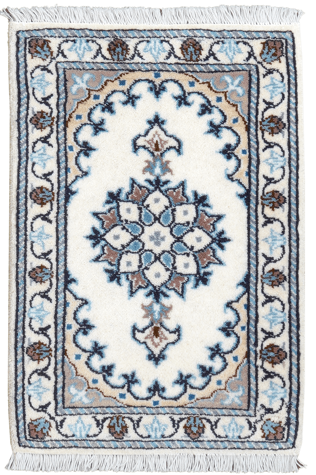 Nain 12La — Hand-knotted, 40x59 cm, Multicolor, 100% Virgin Wool | Main view