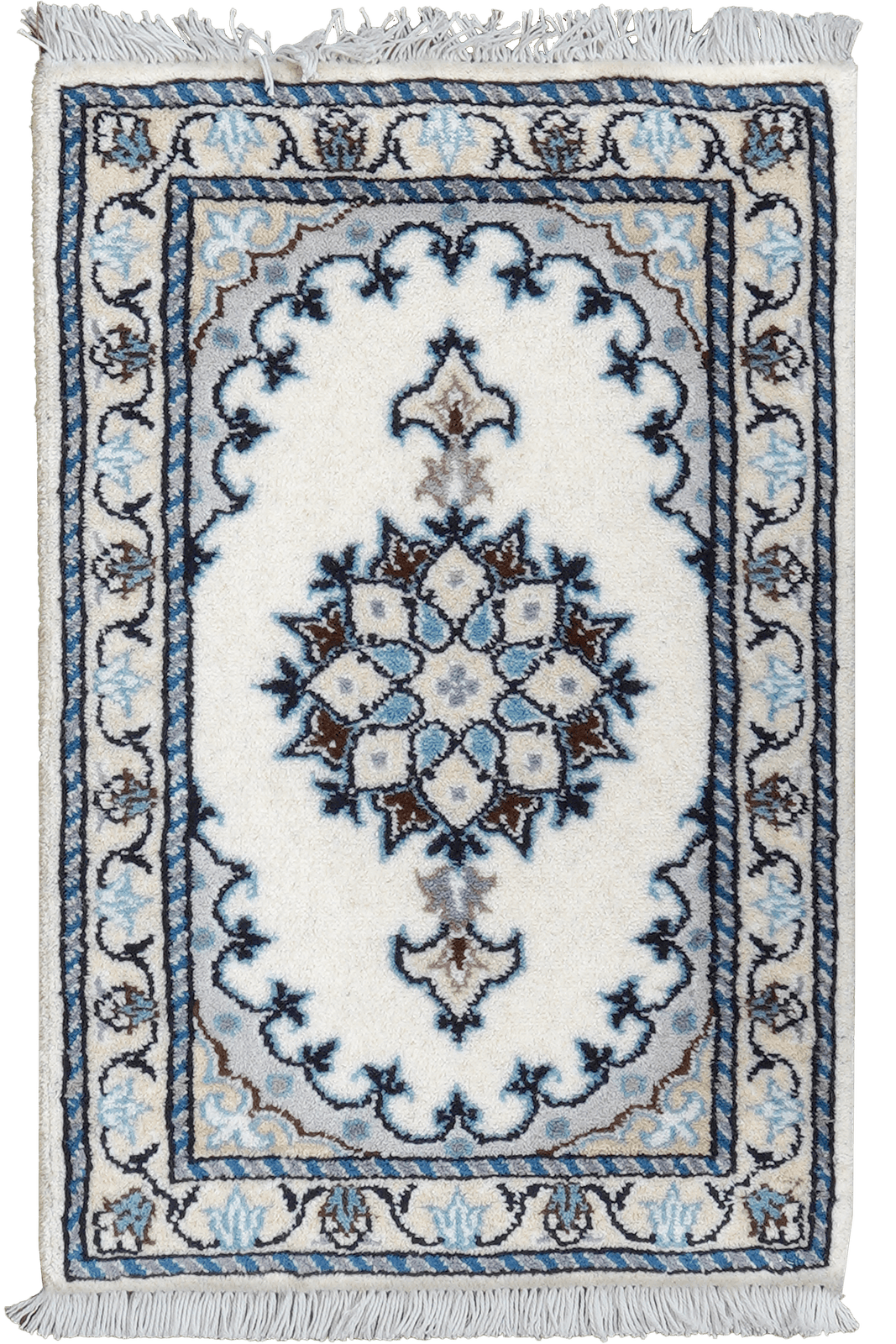 Nain 12La — Hand-knotted, 39x60 cm, Beige, 100% Virgin Wool | Main view