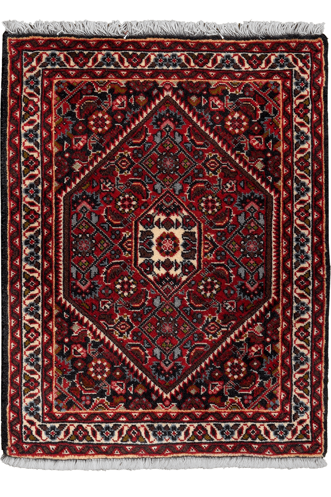 Bidjar Zandjan — Hand-knotted, 47x61 cm, Blue, 100% Virgin Wool | Main view