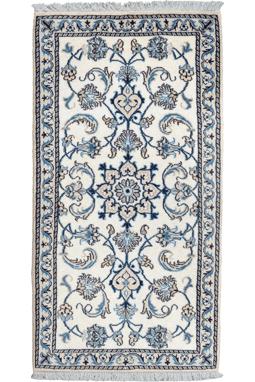 Nain 12La — Hand-knotted, 73x140 cm, Beige, 100% Virgin Wool | Main view