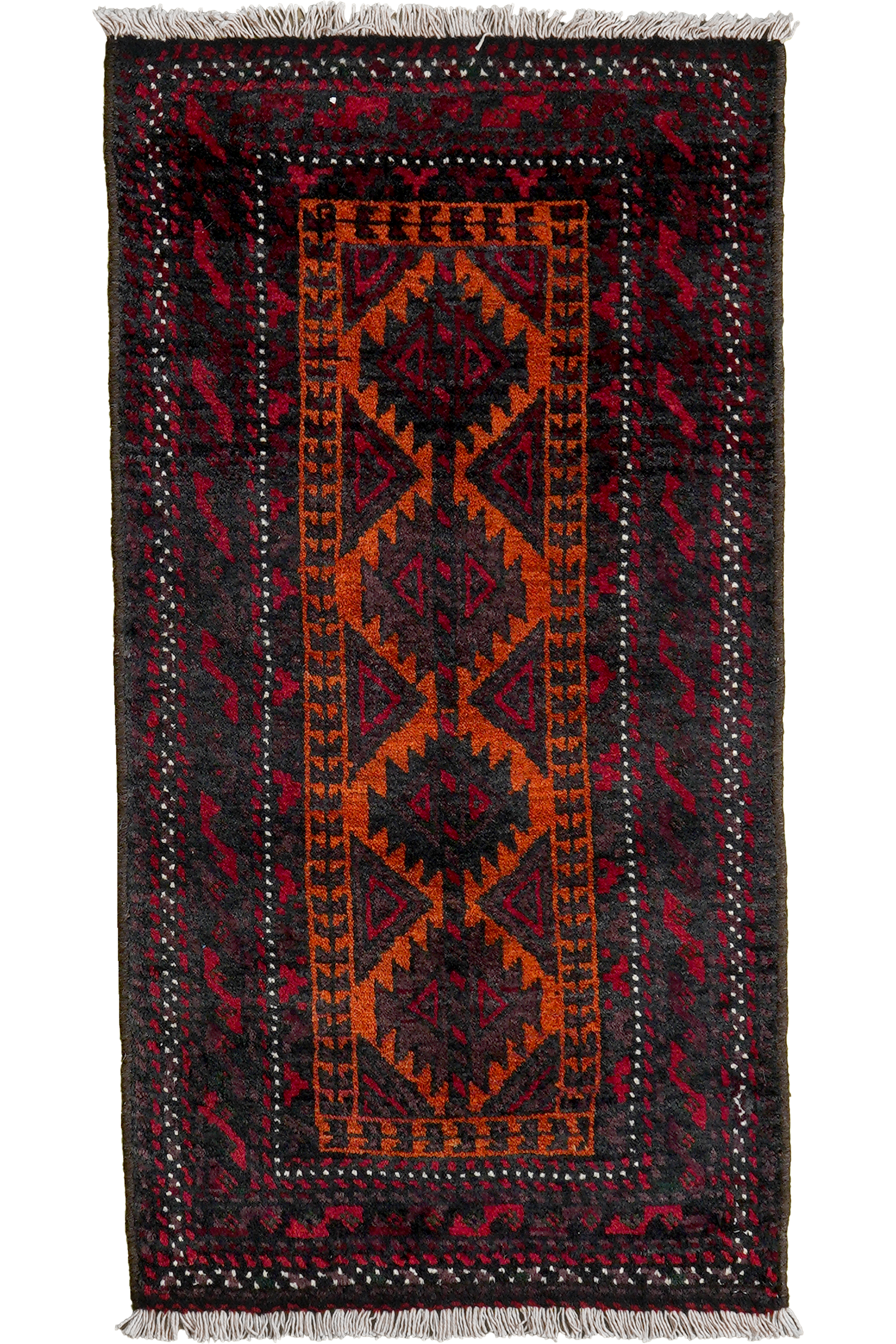 Belutch — Handgefertigt, 88x47 cm, Blau, 100% Virgin Wool | Main view