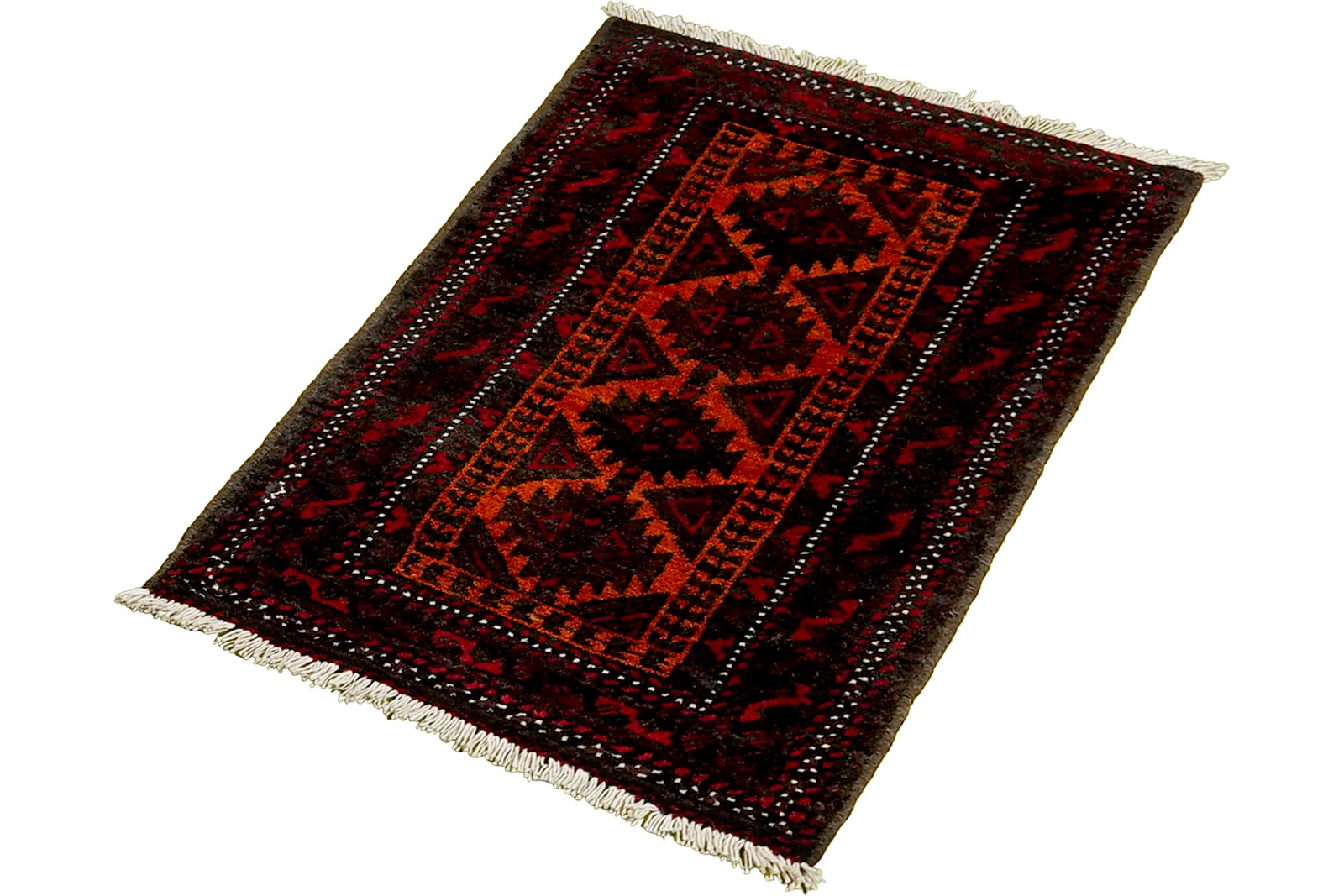 Belutch — Hand-knotted, 47x88 cm, Orange, 100% Virgin Wool | View 5