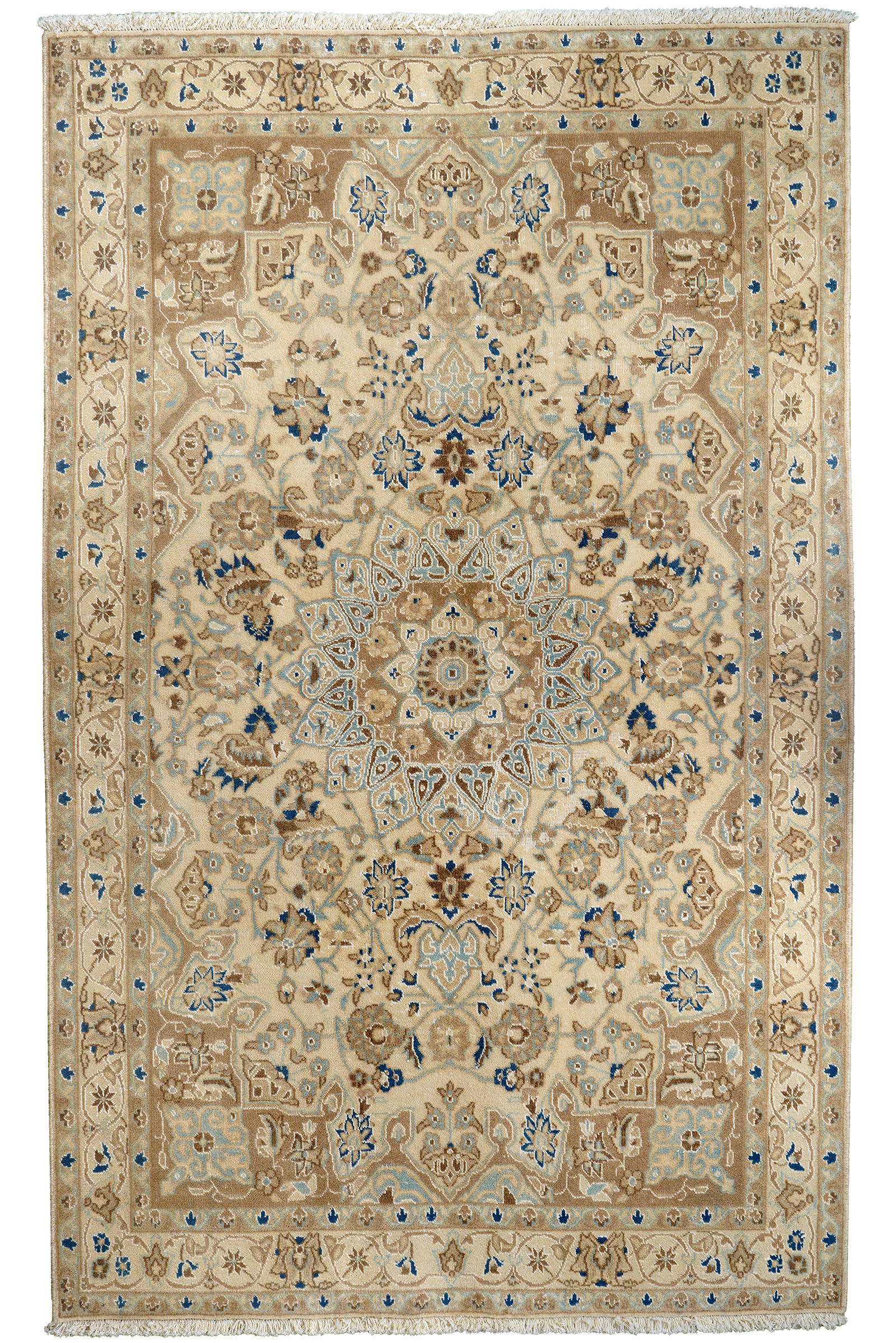 Heritage Saber — Handgefertigt, 198x122 cm, Beige, 100% Virgin Wool | Main view