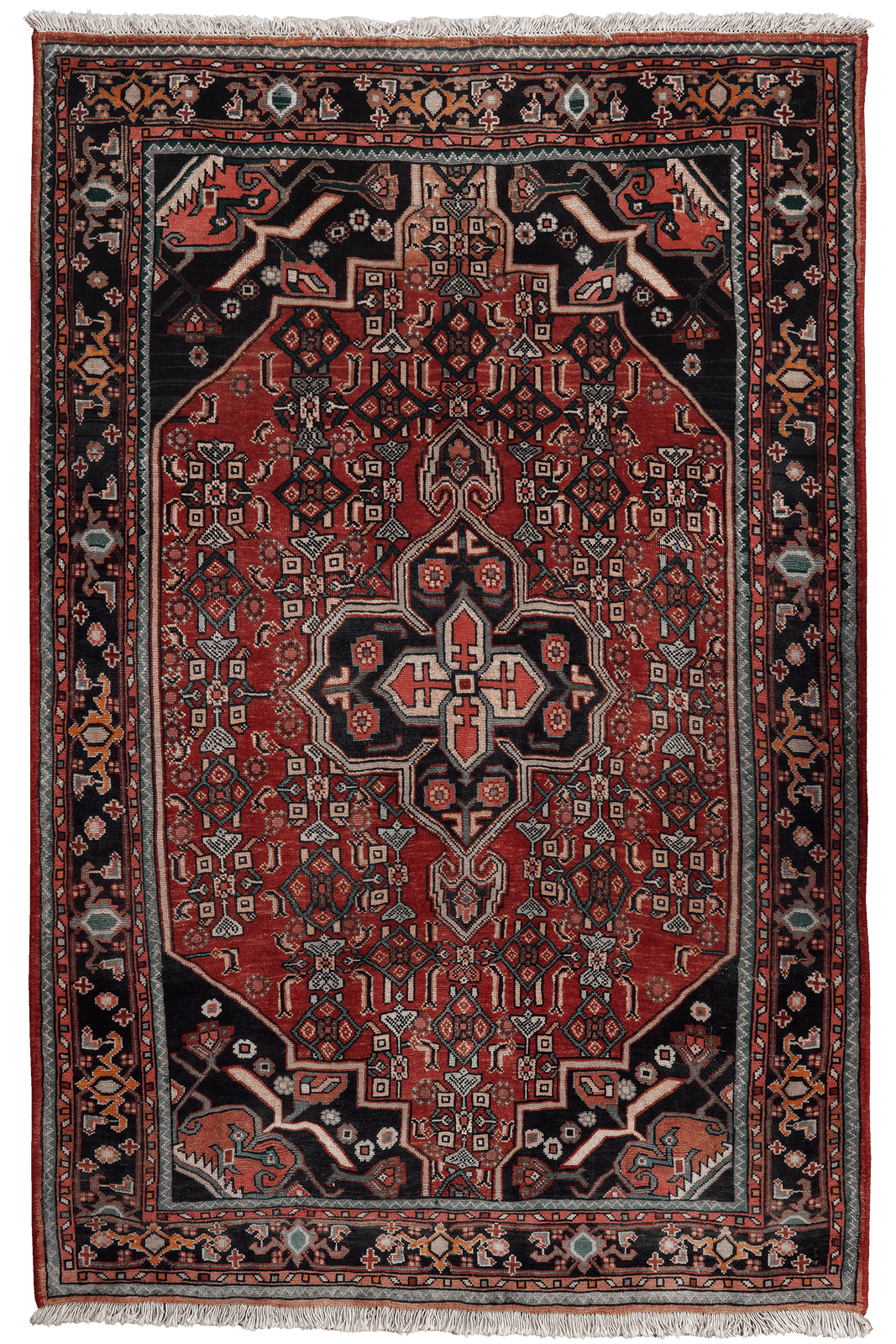 Heritage — Hand-knotted, 105x164 cm, Red, 100% Virgin Wool | Main view