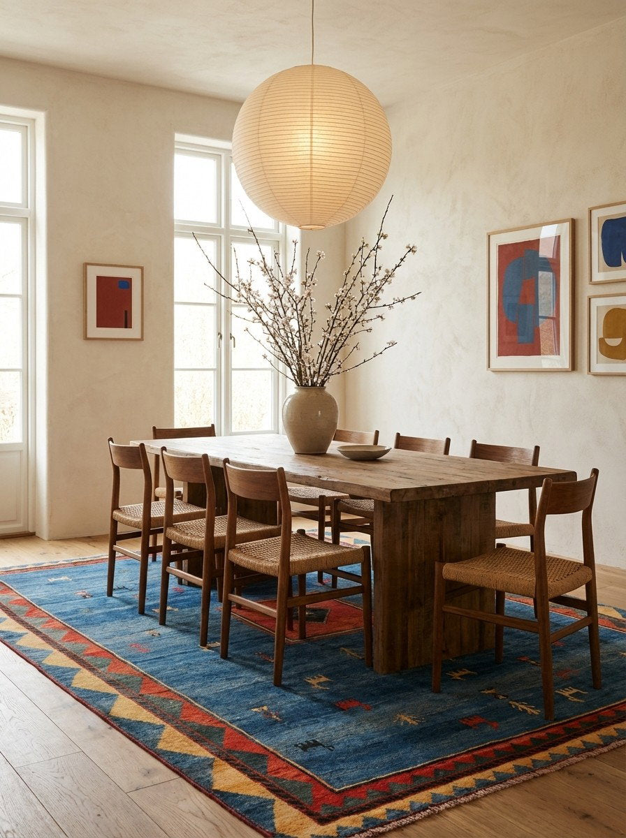 Gabbeh Sonnat — Handgefertigt, 358x259 cm, Bunt, 100% Virgin Wool | Detail view